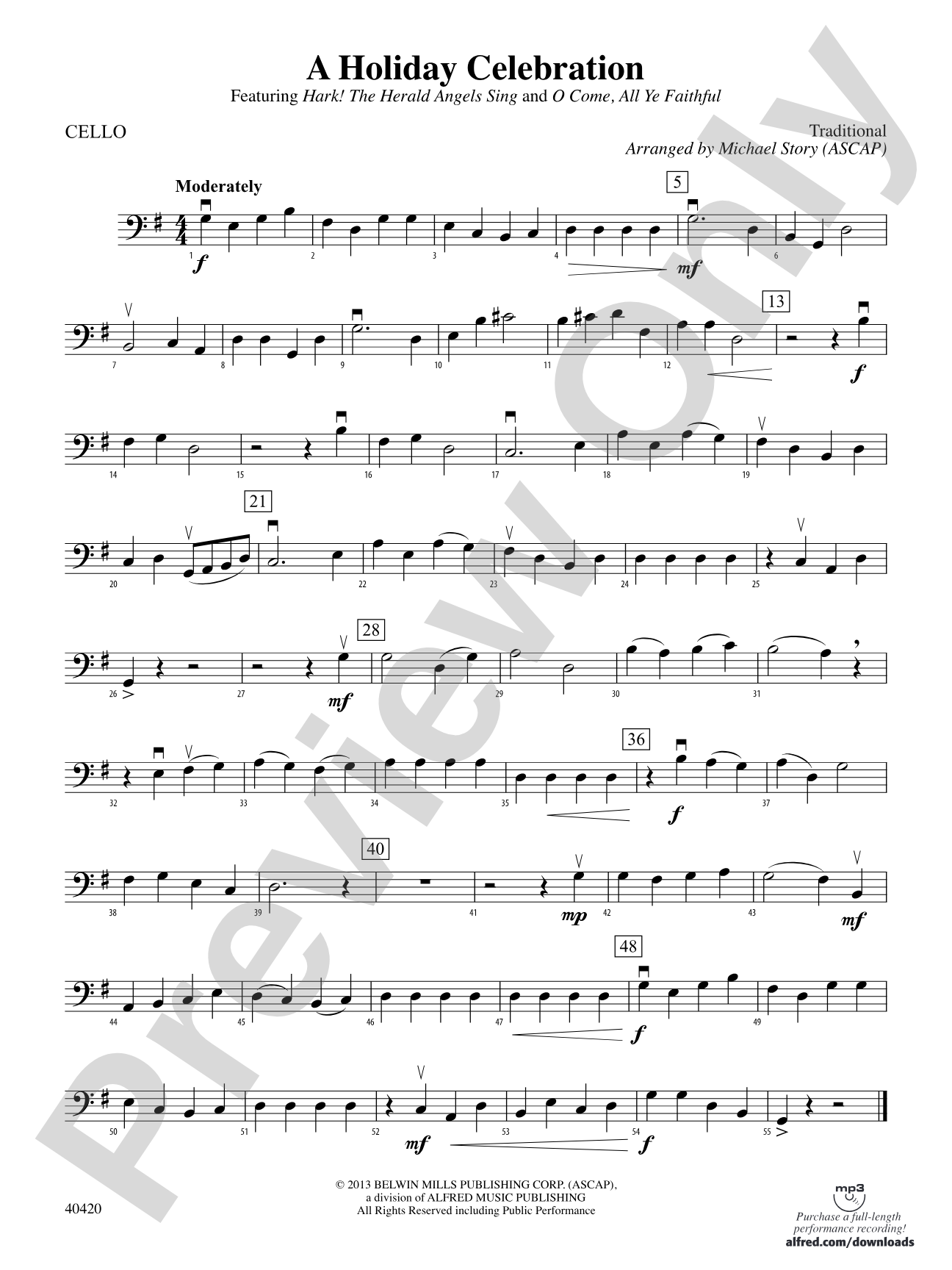 A Holiday Celebration: Cello
