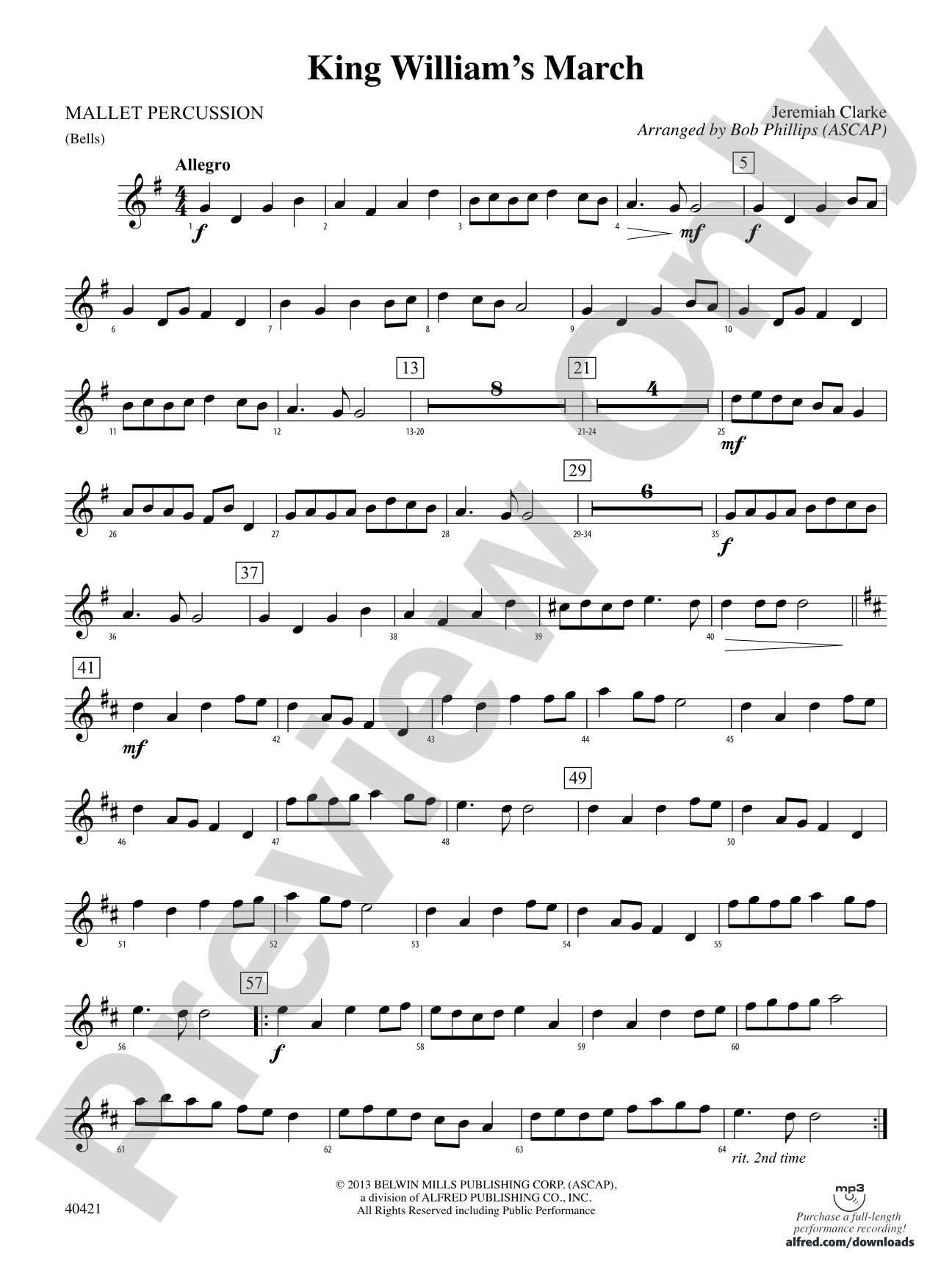 King William's March: Mallets