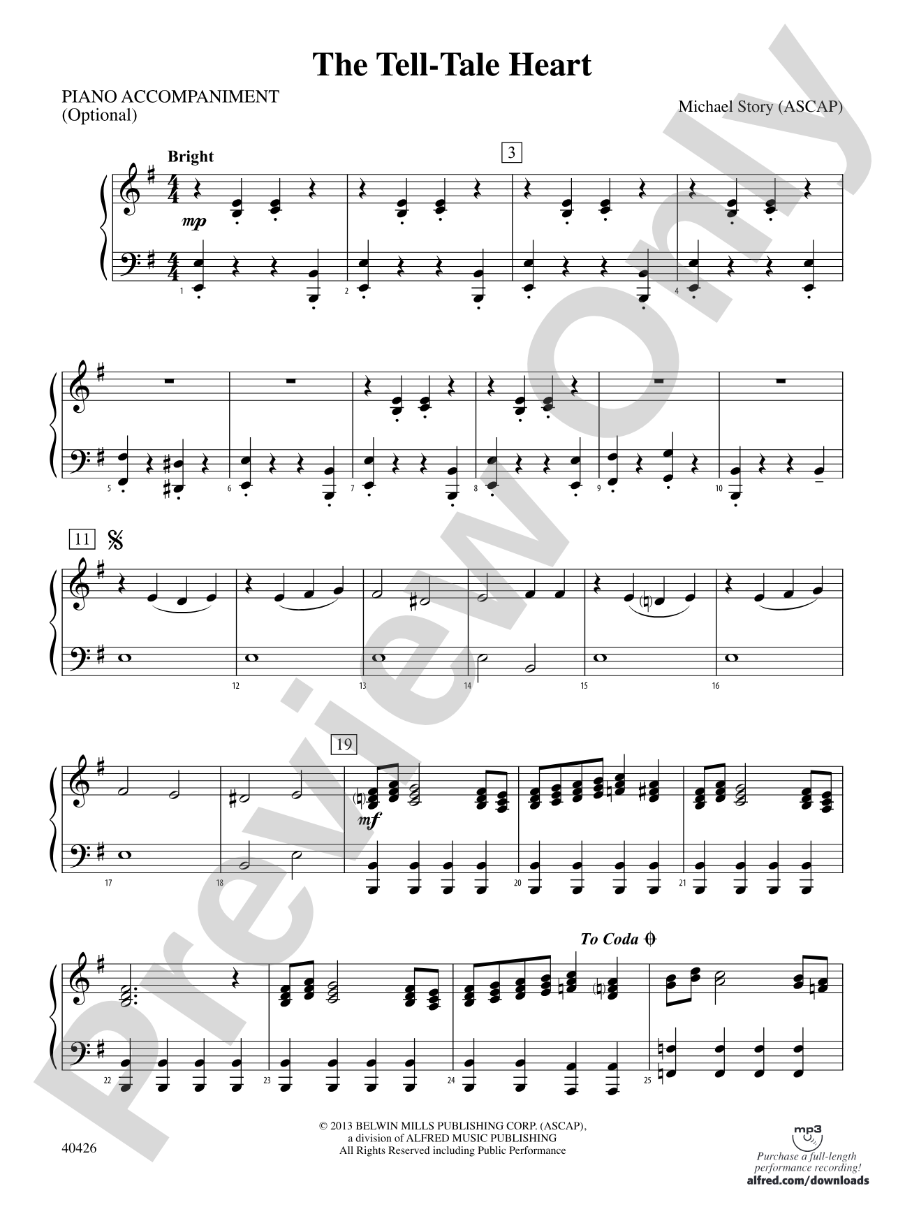 The Tell-Tale Heart: Piano Accompaniment