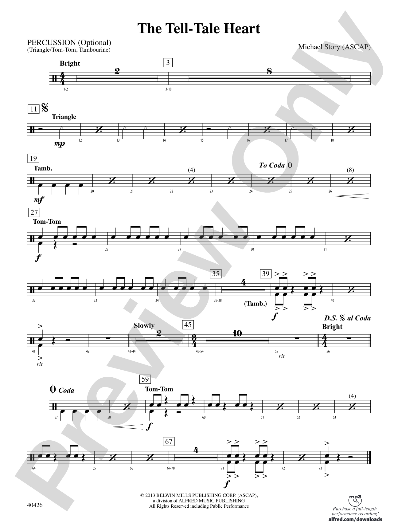 The Tell-Tale Heart: 1st Percussion