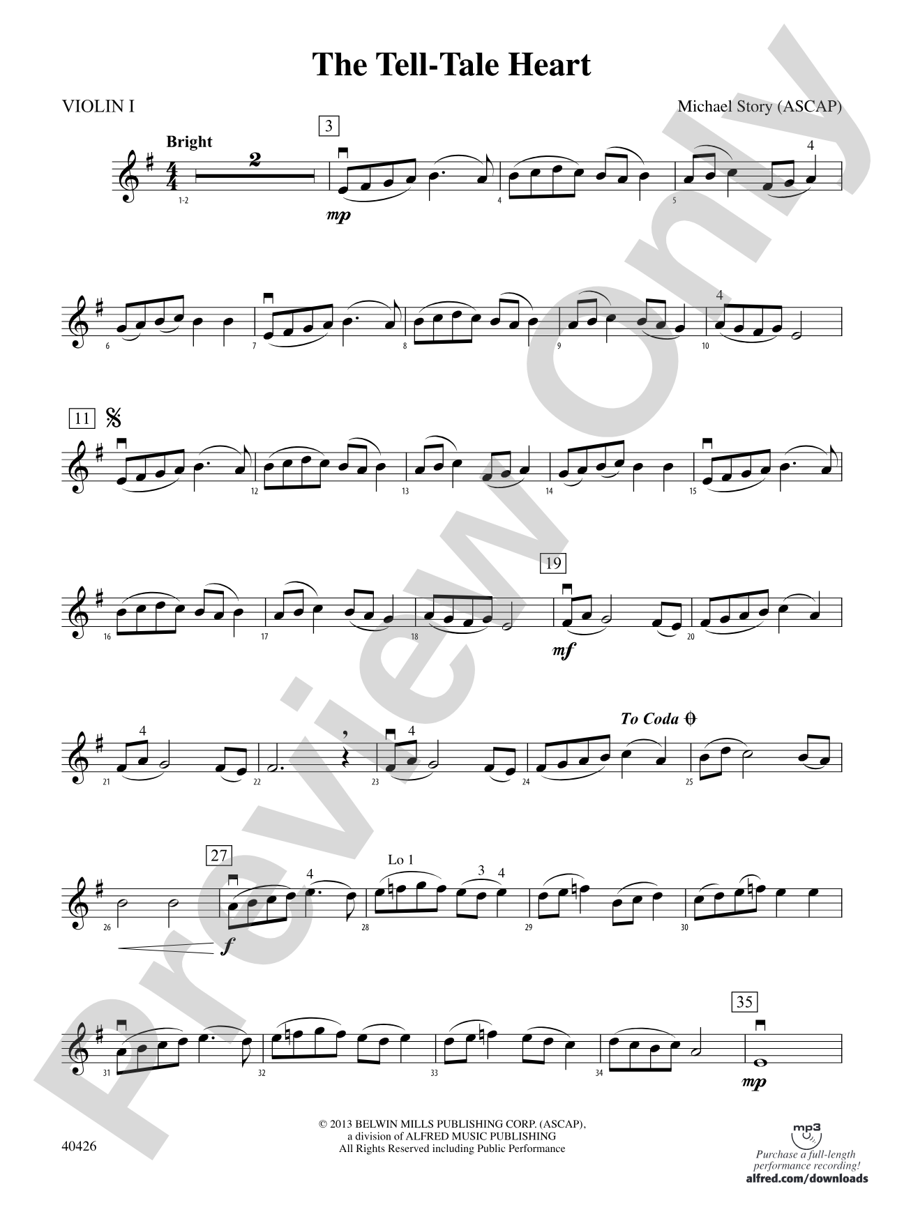 The Tell-Tale Heart: 1st Violin