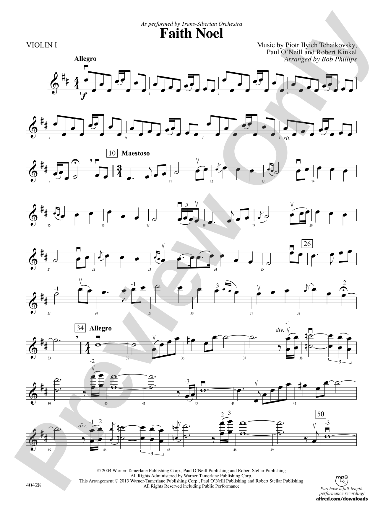 Faith Noel: 1st Violin