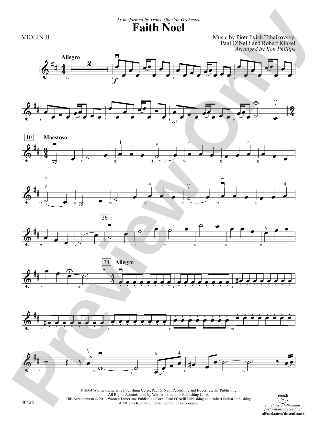 Faith Noel: 2nd Violin