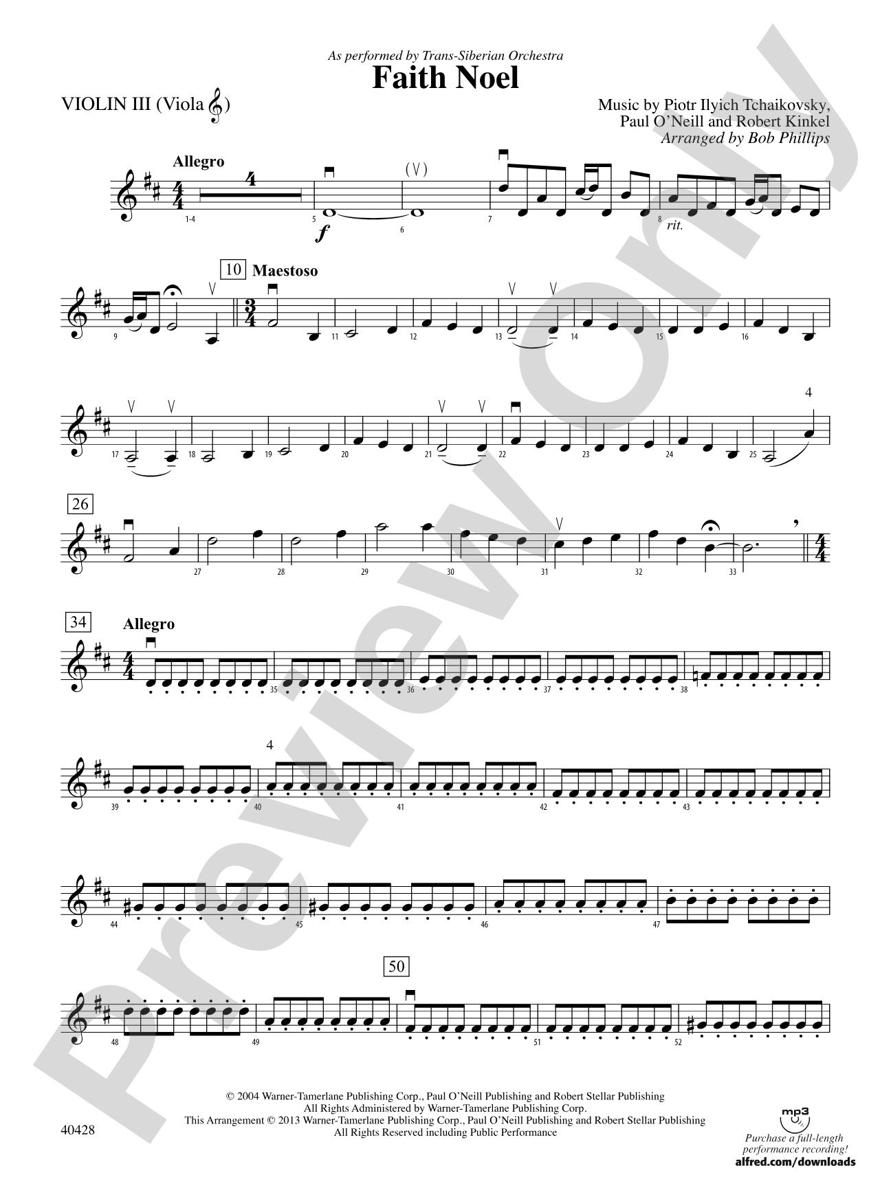 Faith Noel: 3rd Violin (Viola [TC])