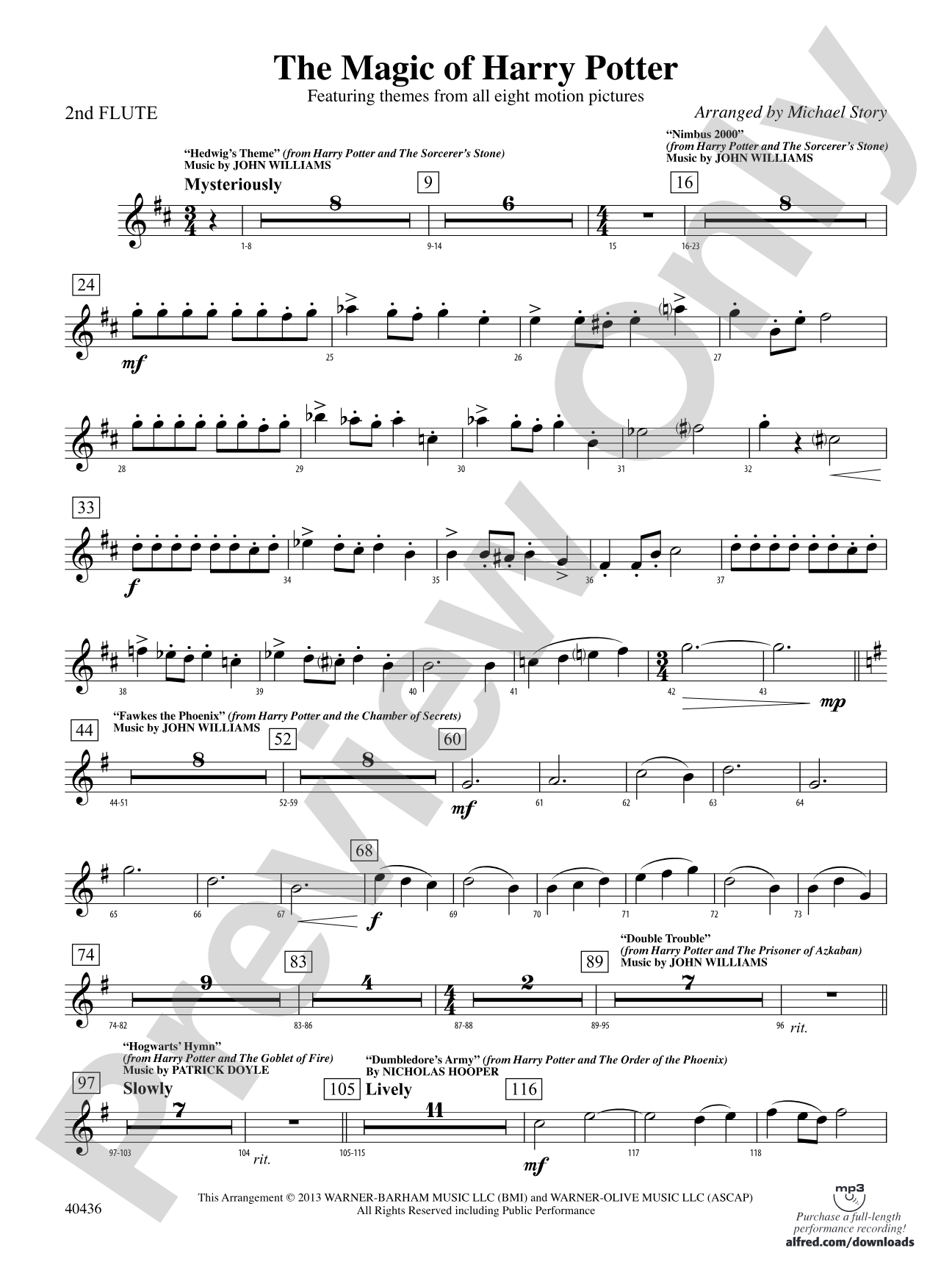 The Magic of Harry Potter: 2nd Flute