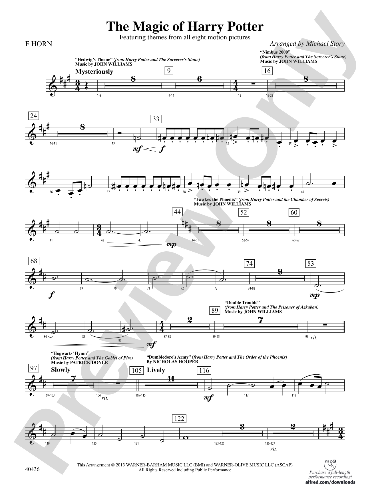 The Magic of Harry Potter: 1st F Horn