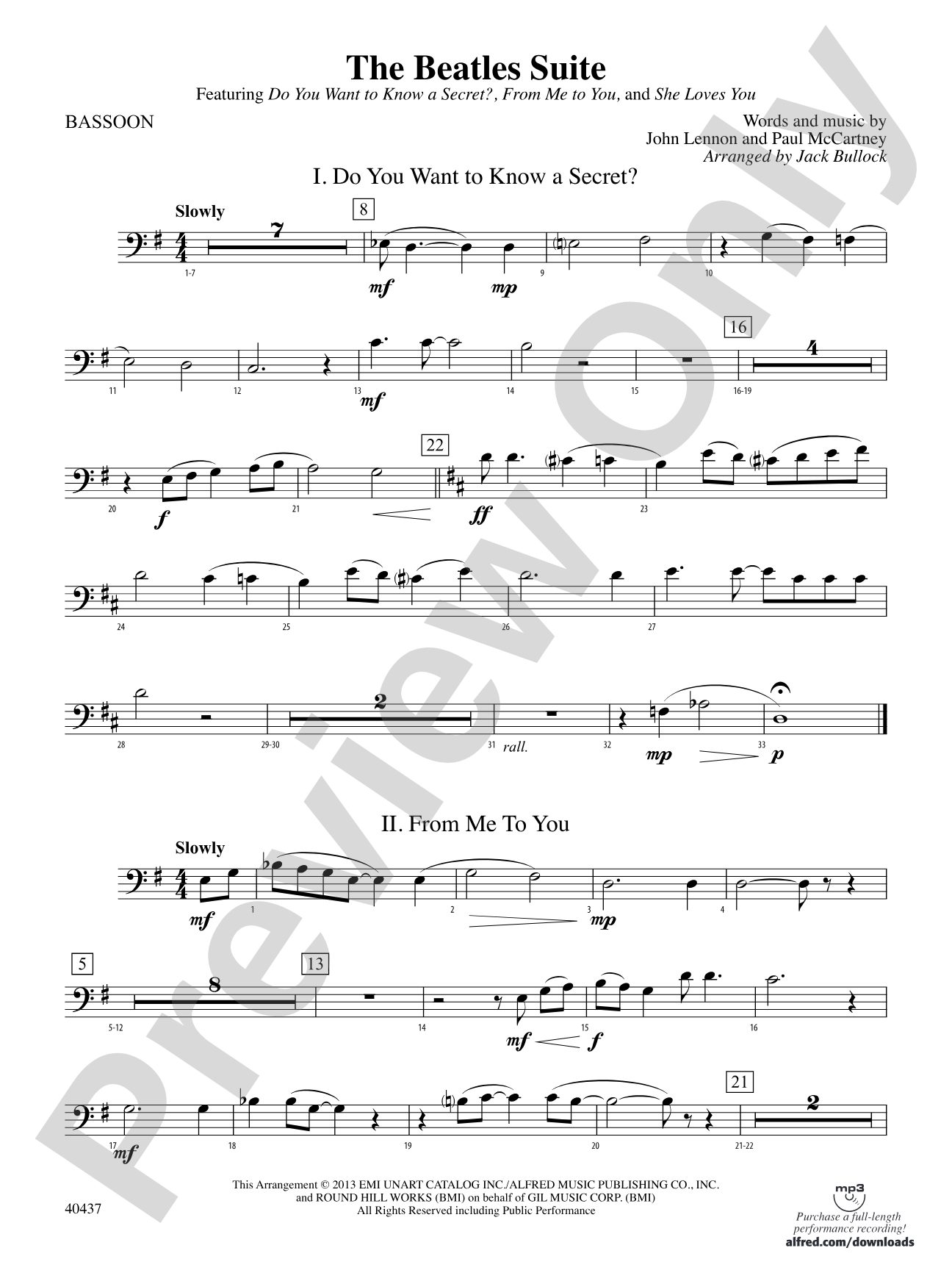 The Beatles Suite: Bassoon