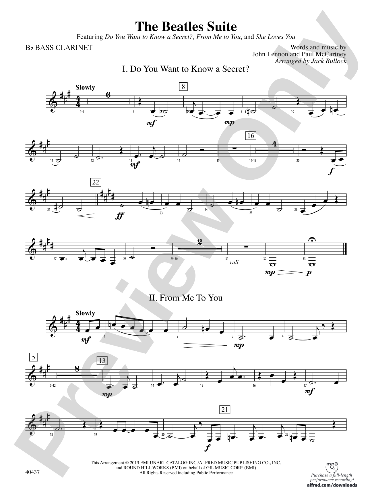 The Beatles Suite: B-flat Bass Clarinet
