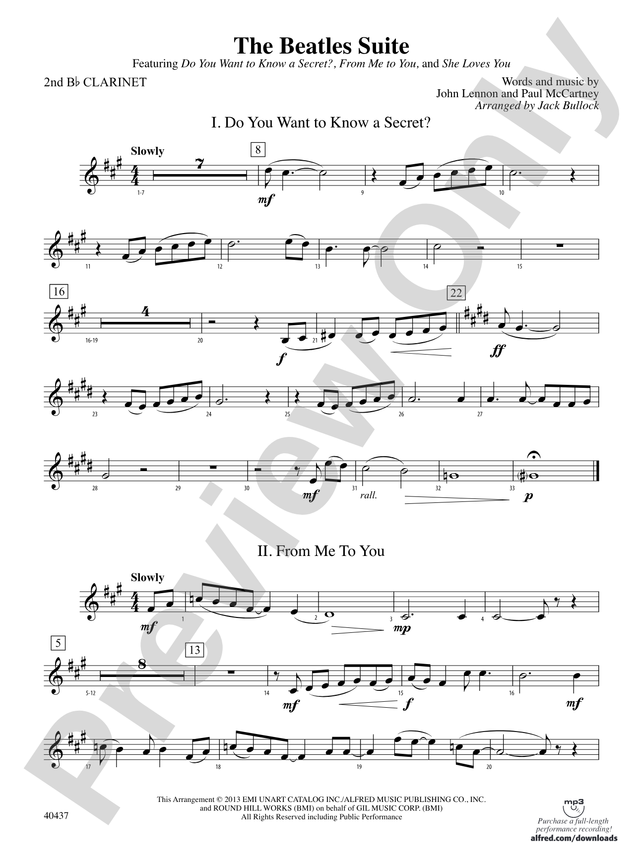 The Beatles Suite: 2nd B-flat Clarinet