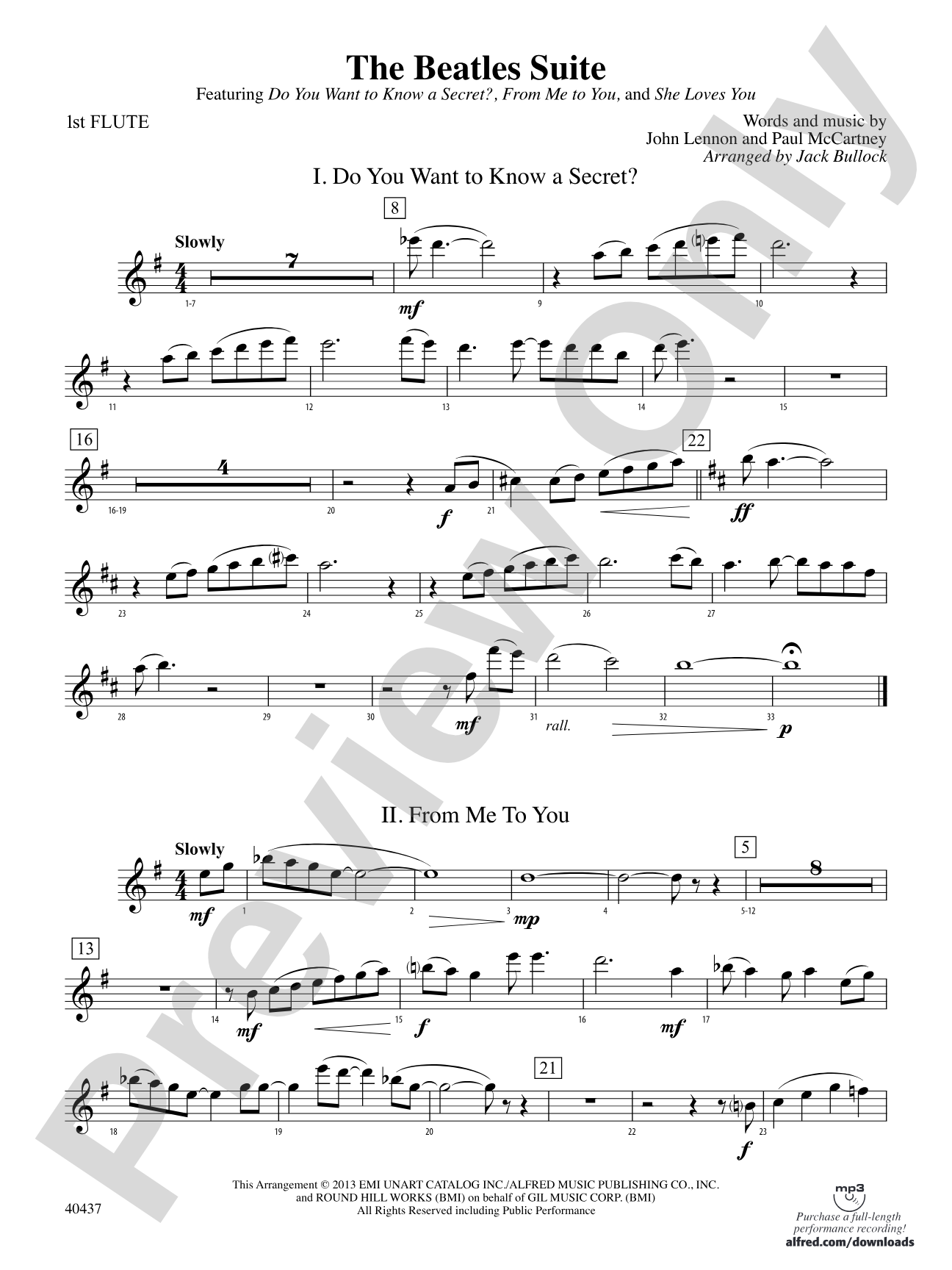 The Beatles Suite: Flute