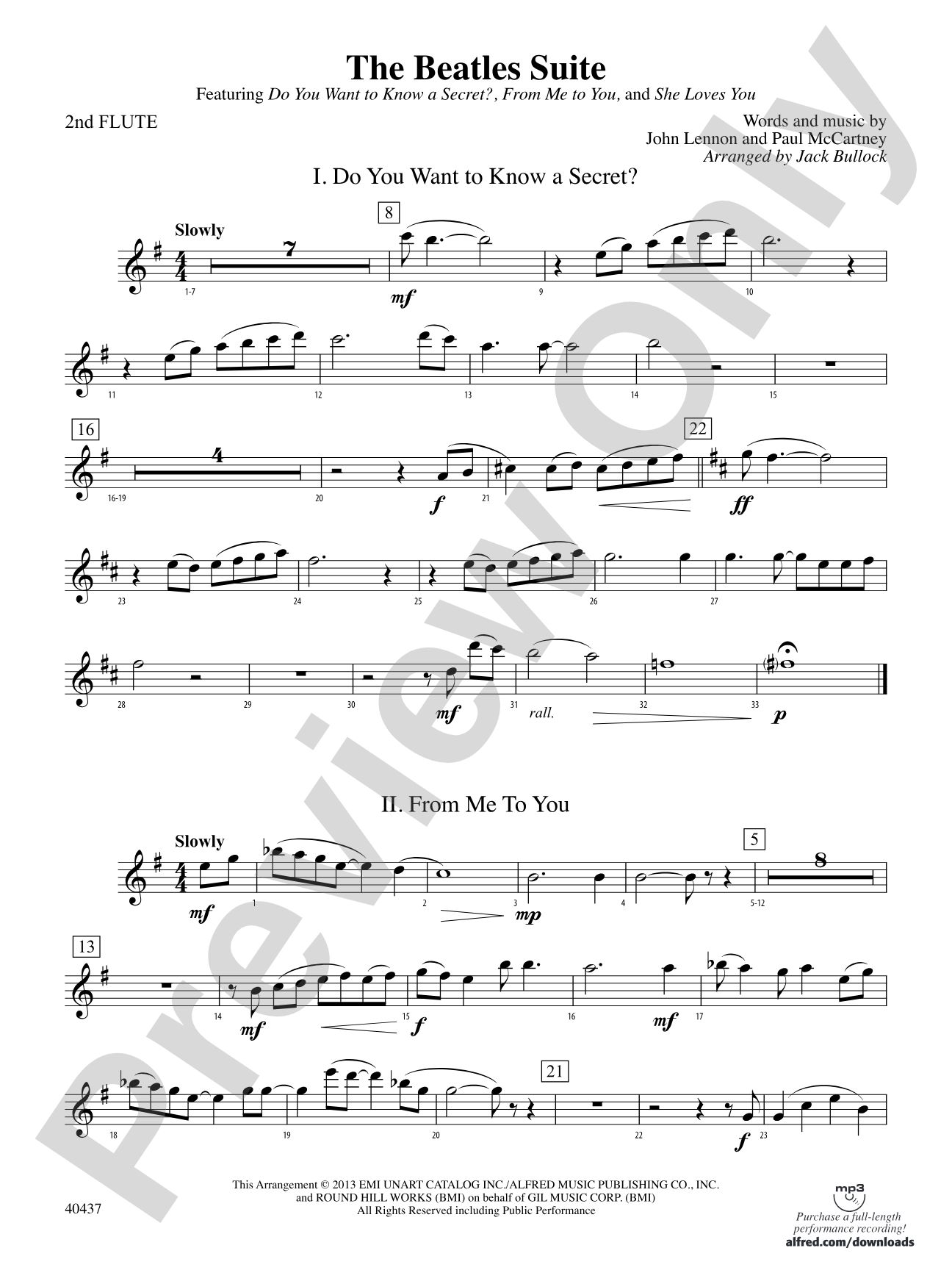 The Beatles Suite: 2nd Flute