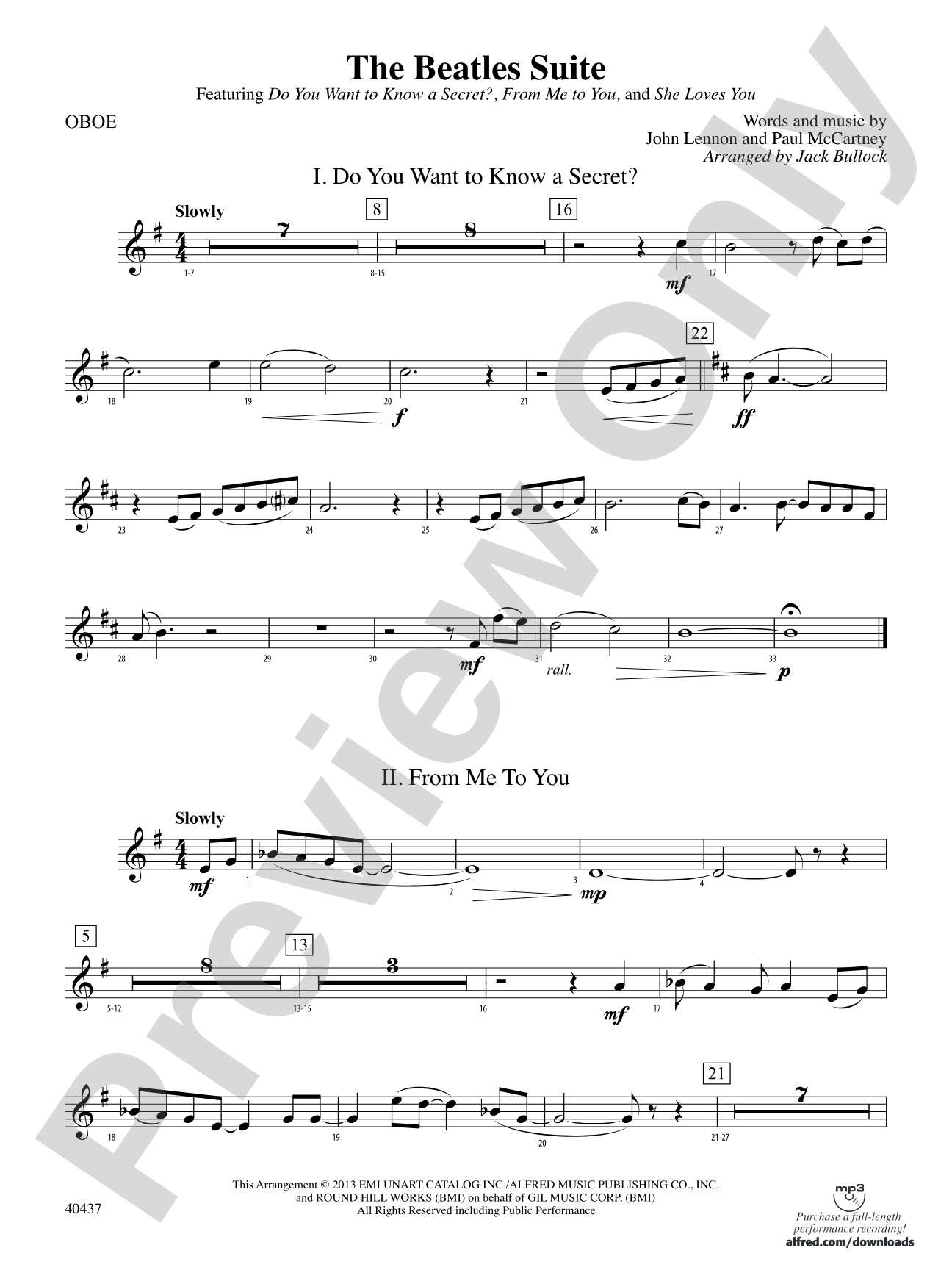 The Beatles Suite: Oboe