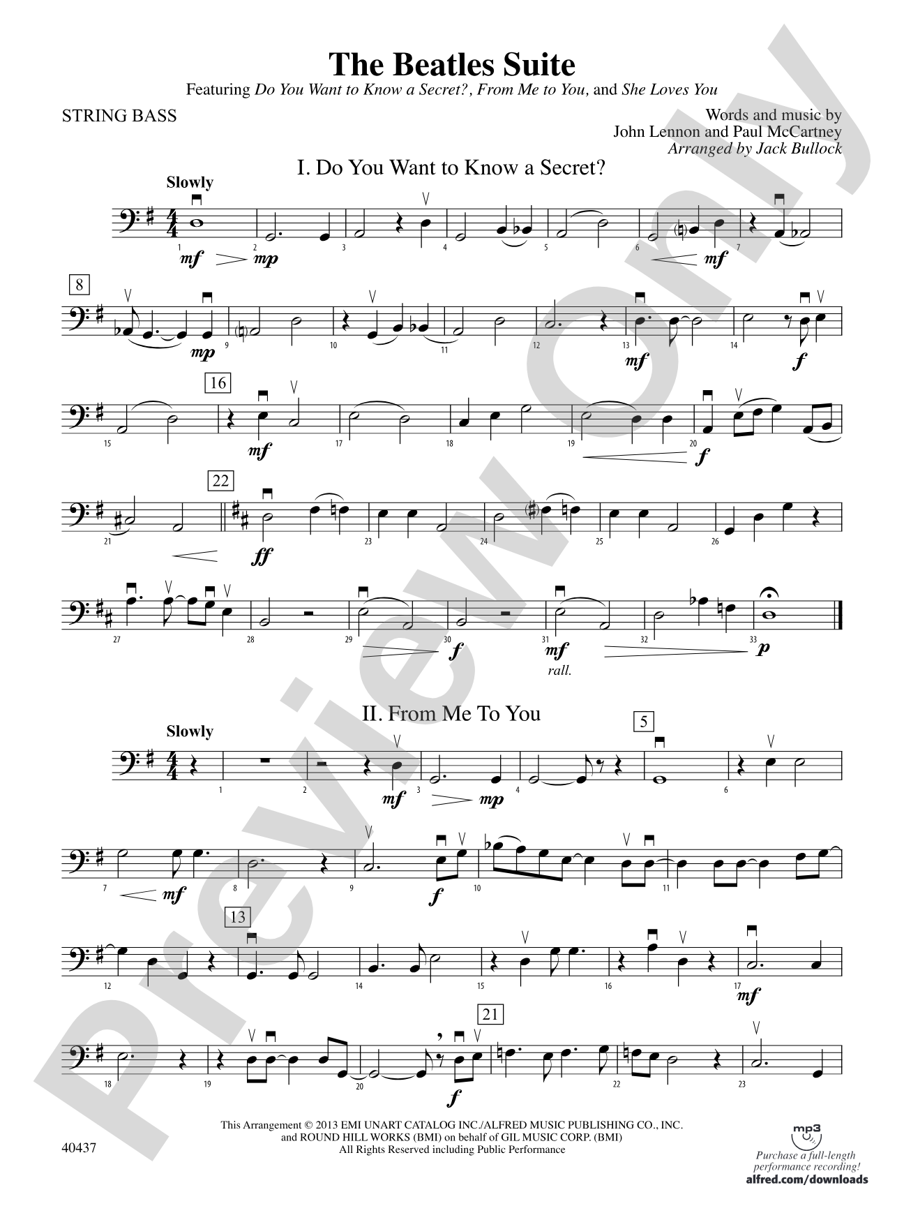 The Beatles Suite: String Bass