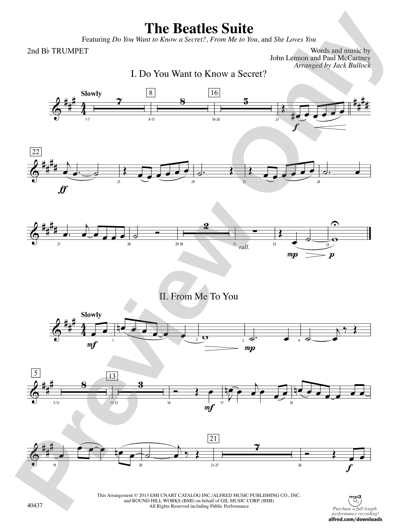 The Beatles Suite: 2nd B-flat Trumpet