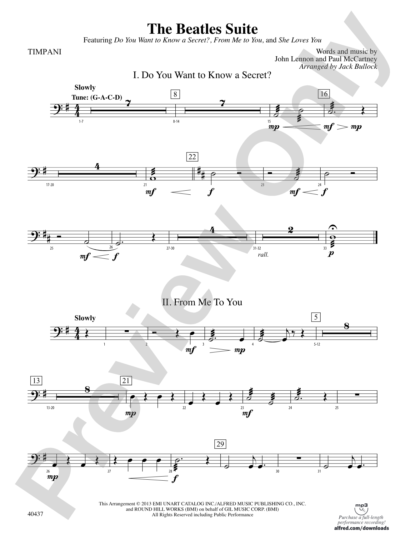 The Beatles Suite: Timpani