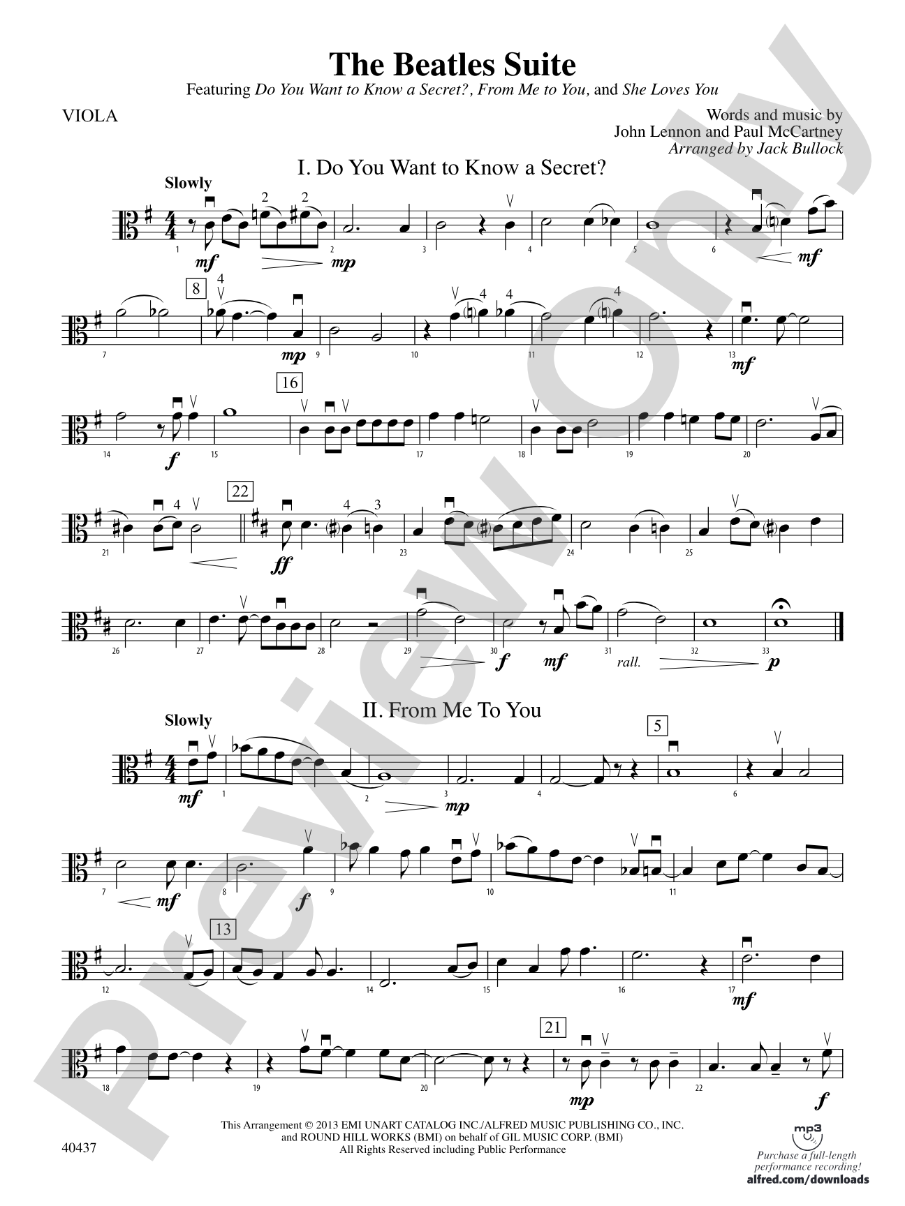 The Beatles Suite: Viola