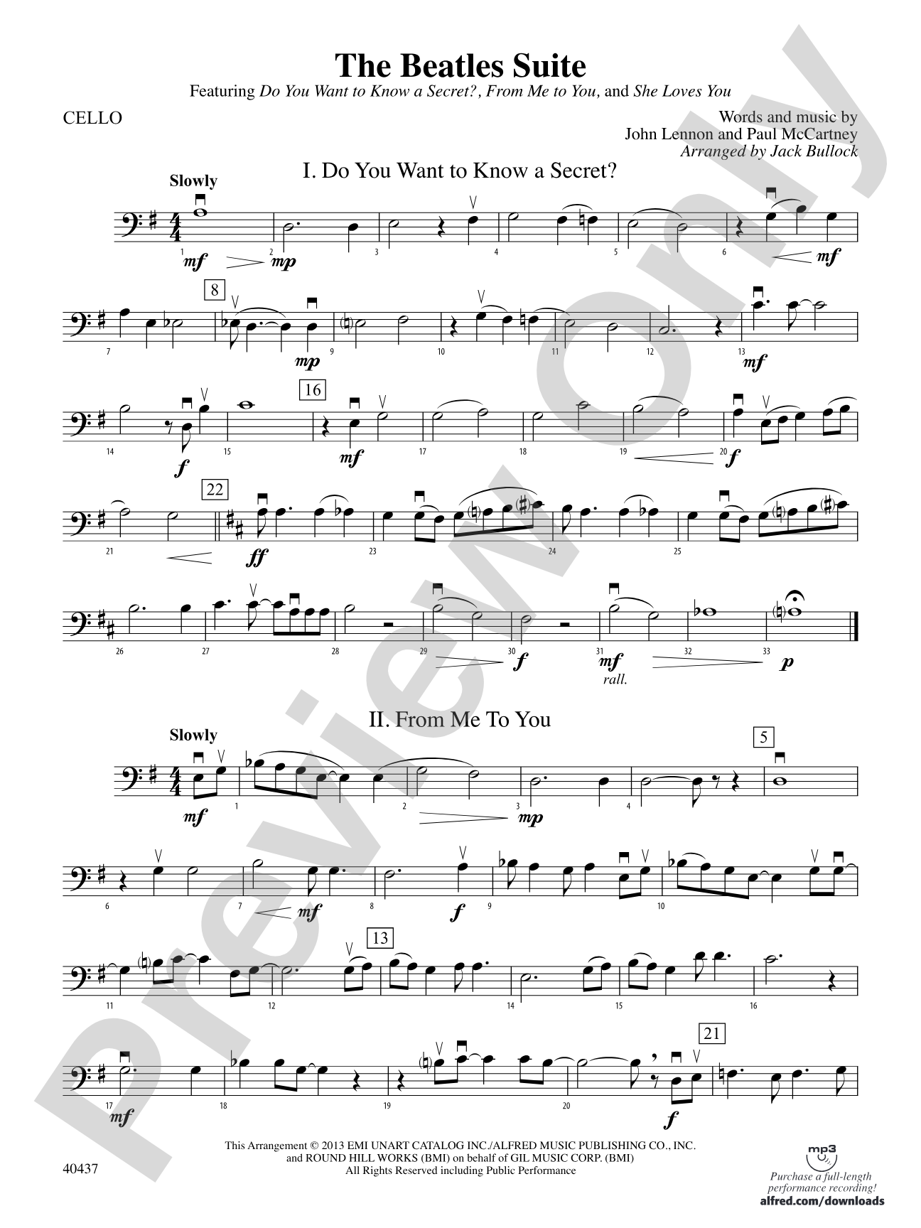 The Beatles Suite: Cello