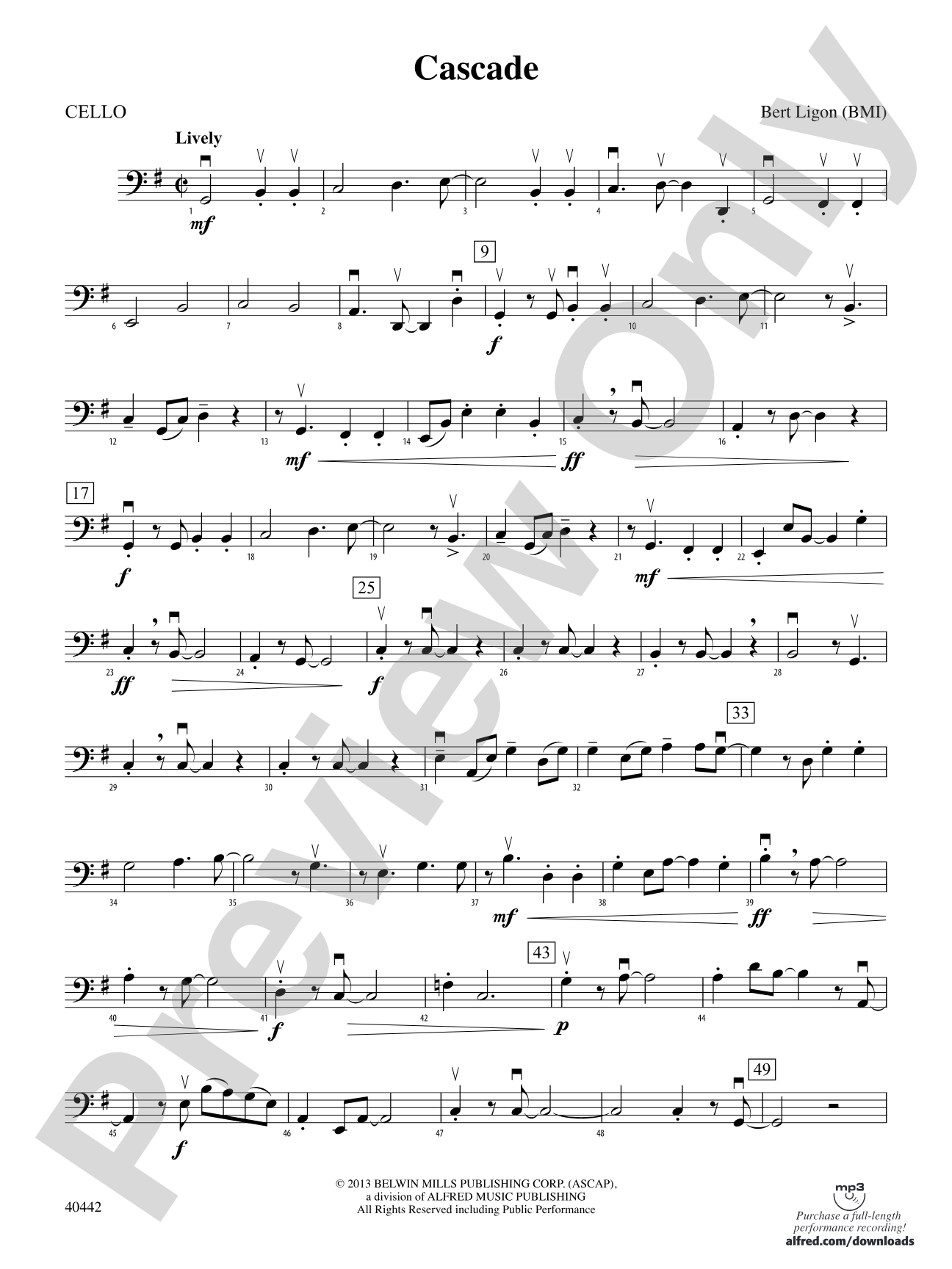 Cascade: Cello