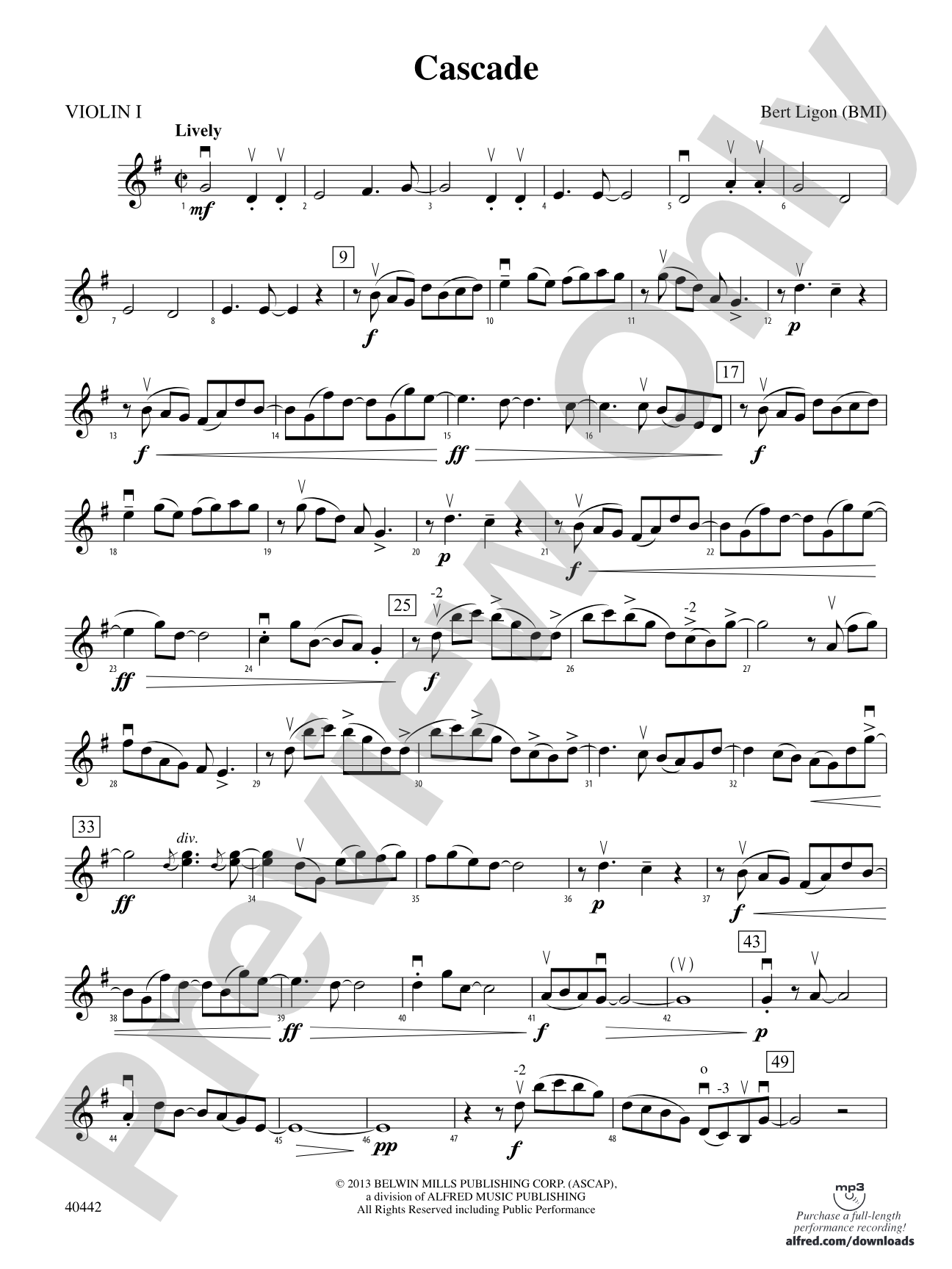 Cascade: 1st Violin