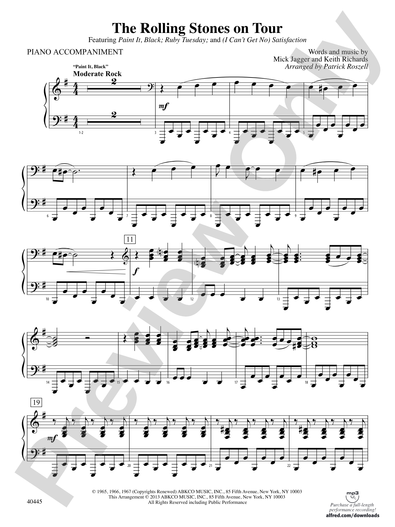 The Rolling Stones on Tour: Piano Accompaniment