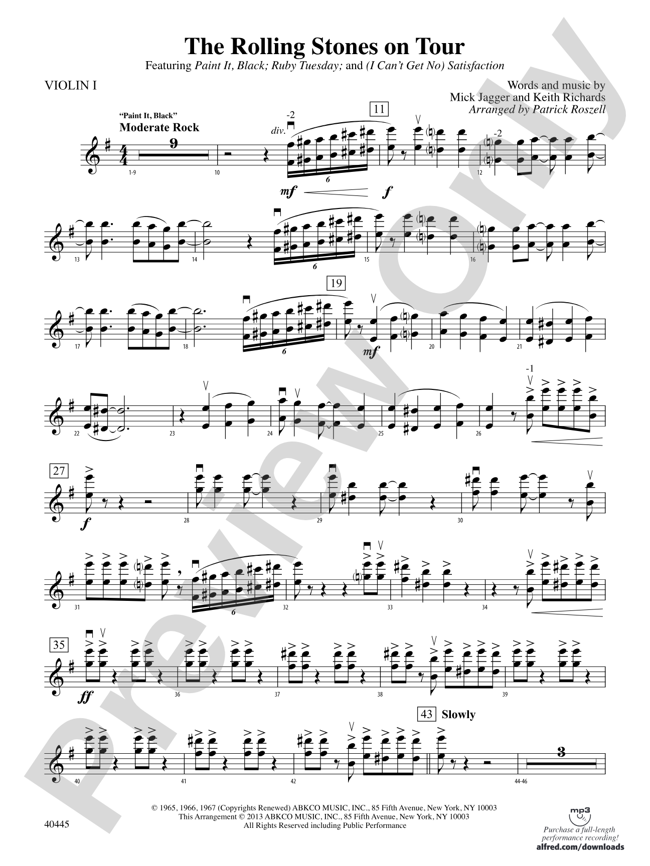 The Rolling Stones on Tour: 1st Violin