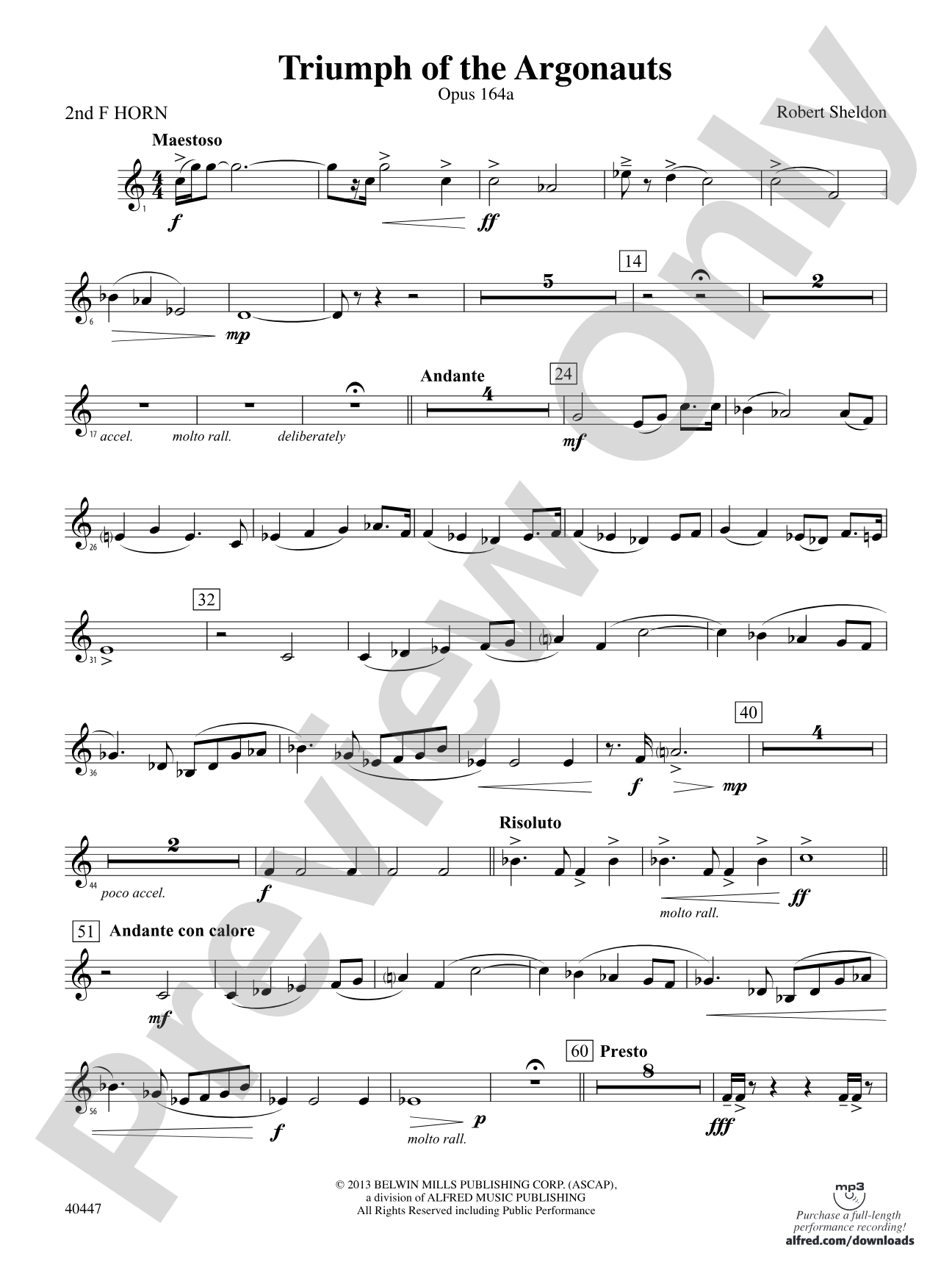 Triumph of the Argonauts: 2nd F Horn