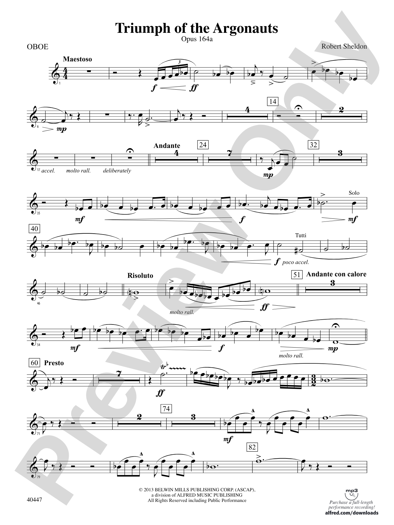 Triumph of the Argonauts: Oboe