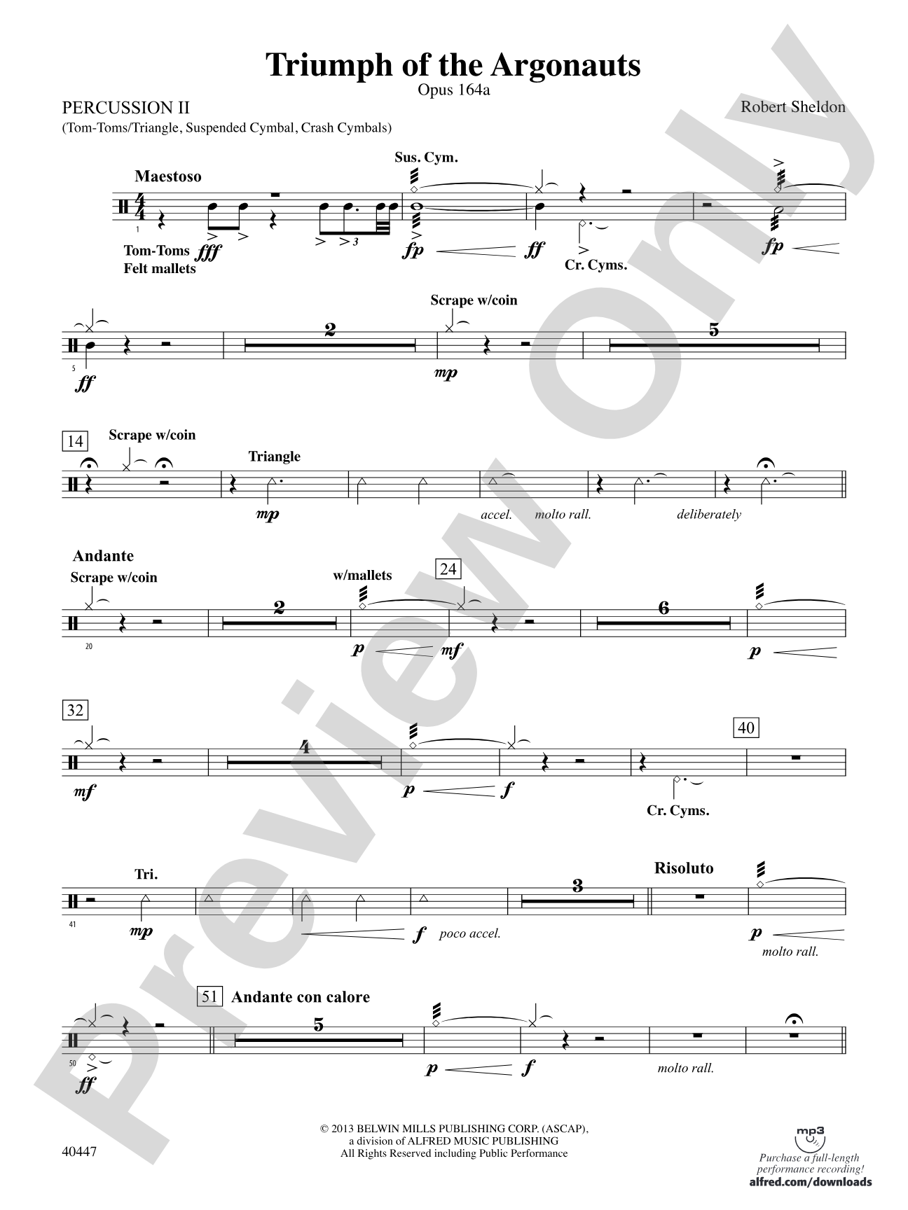 Triumph of the Argonauts: 2nd Percussion