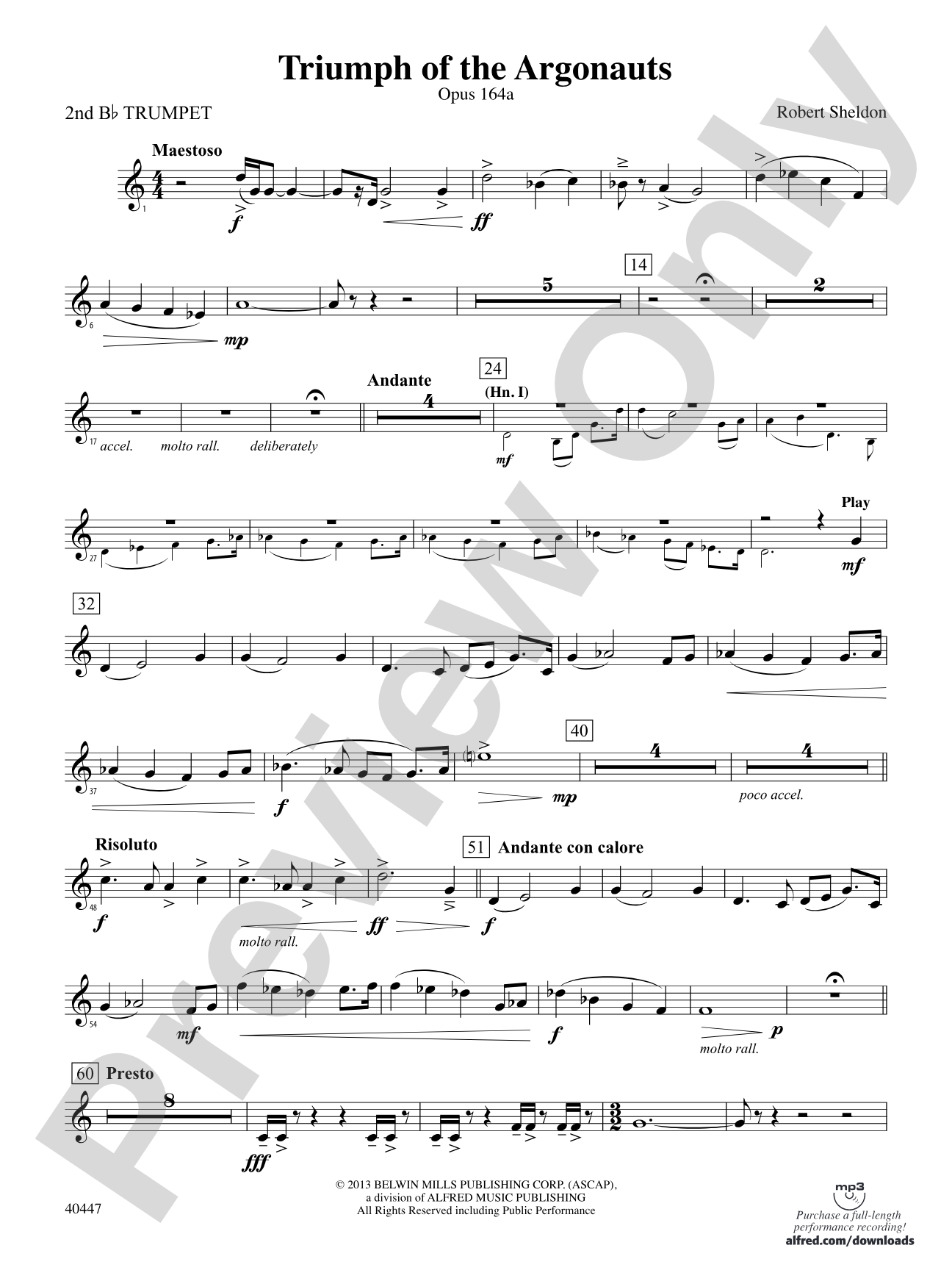 Triumph of the Argonauts: 2nd B-flat Trumpet