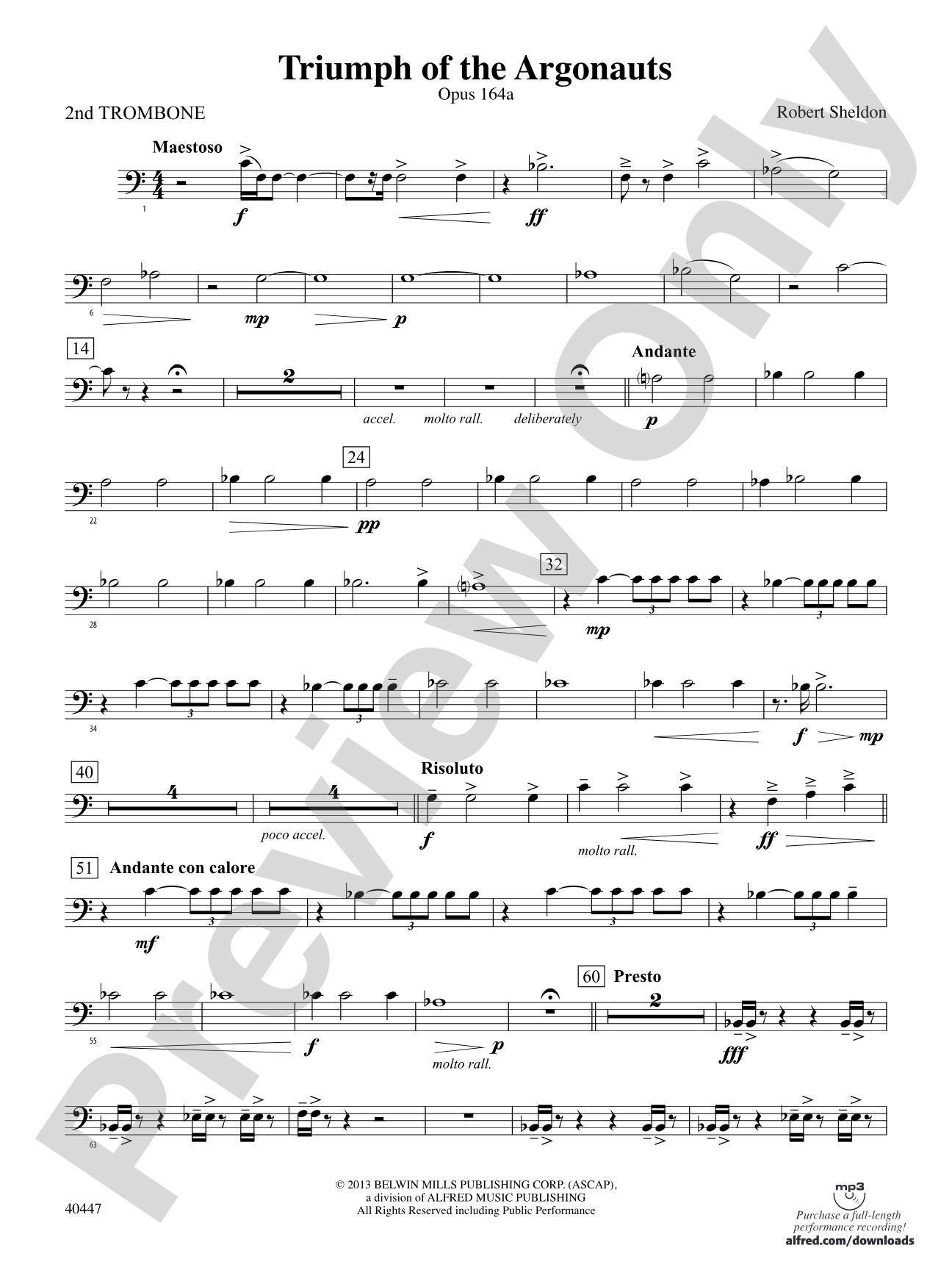 Triumph of the Argonauts: 2nd Trombone
