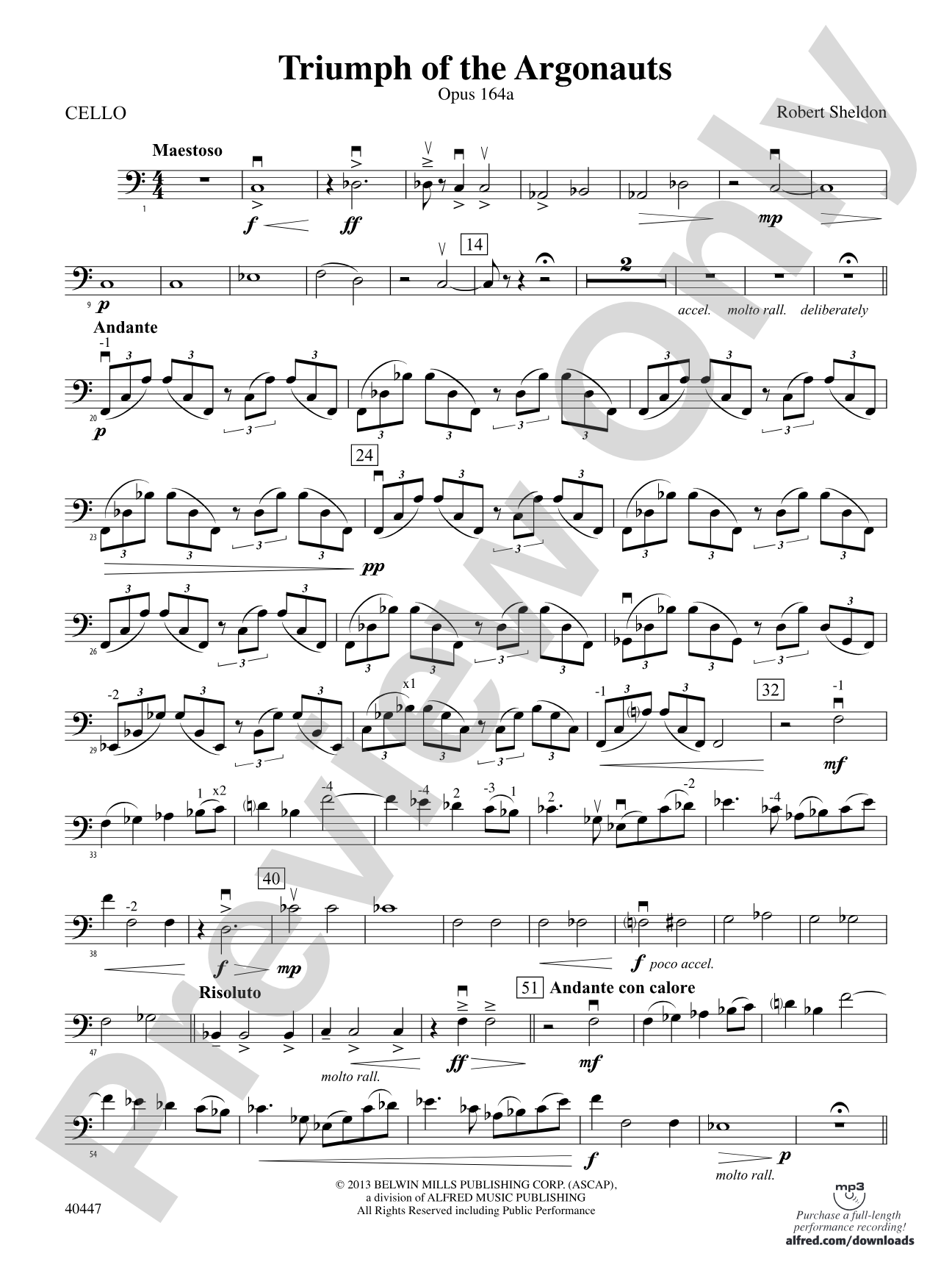 Triumph of the Argonauts: Cello