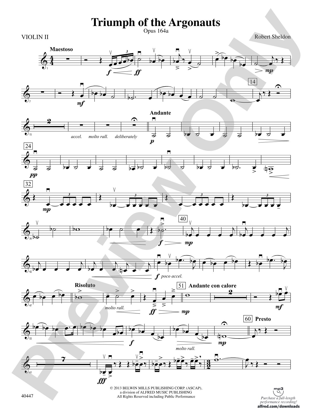 Triumph of the Argonauts: 2nd Violin