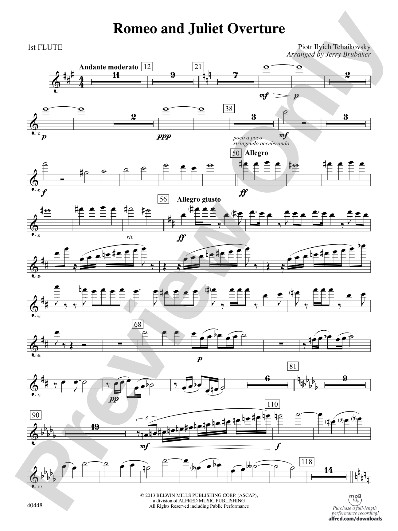 Romeo and Juliet Overture: Flute