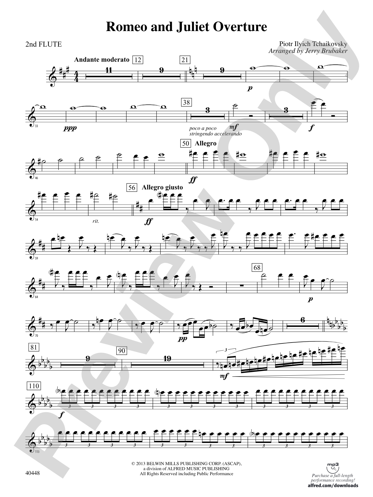 Romeo and Juliet Overture: 2nd Flute
