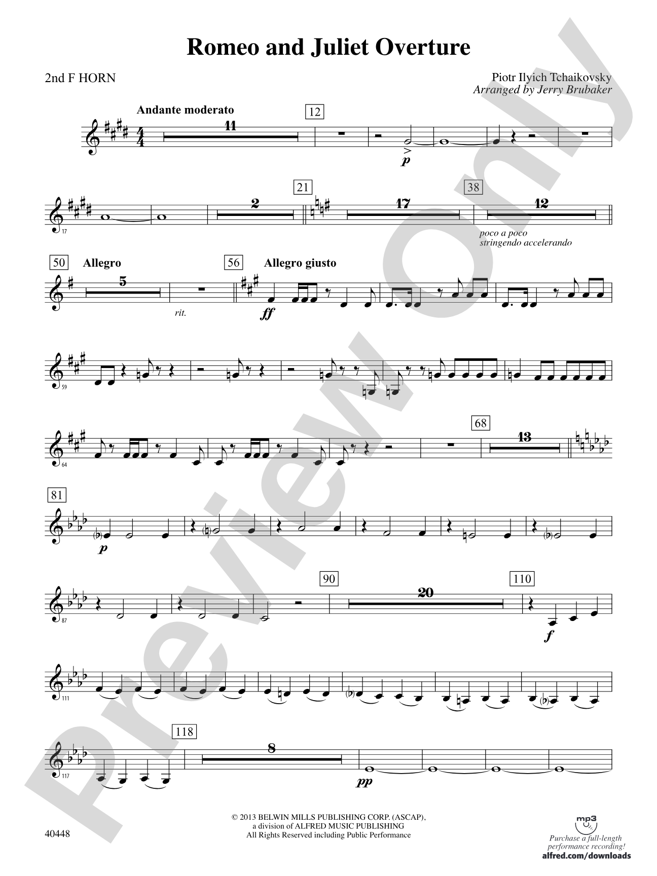 Romeo and Juliet Overture: 2nd F Horn