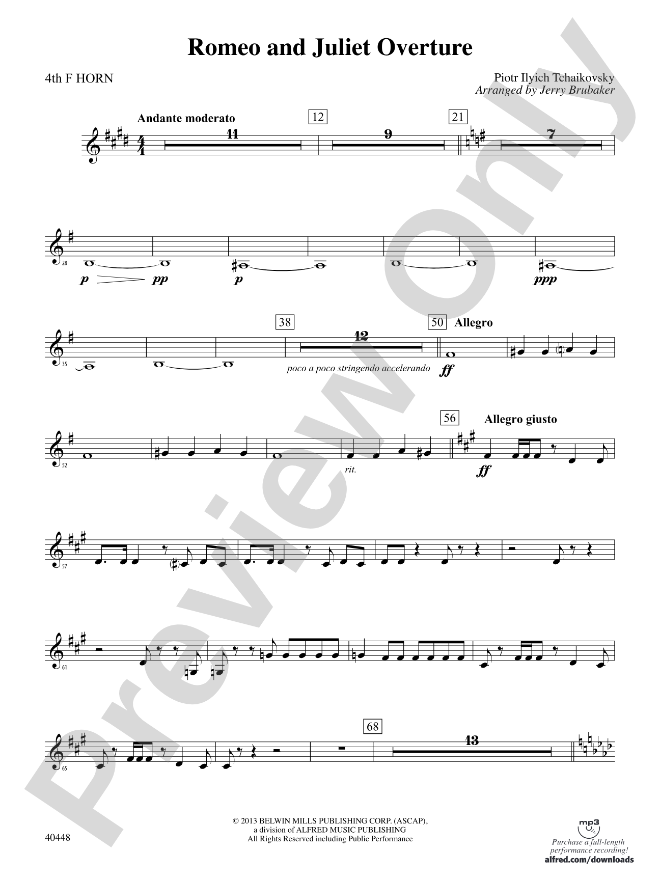 Romeo and Juliet Overture: 4th F Horn