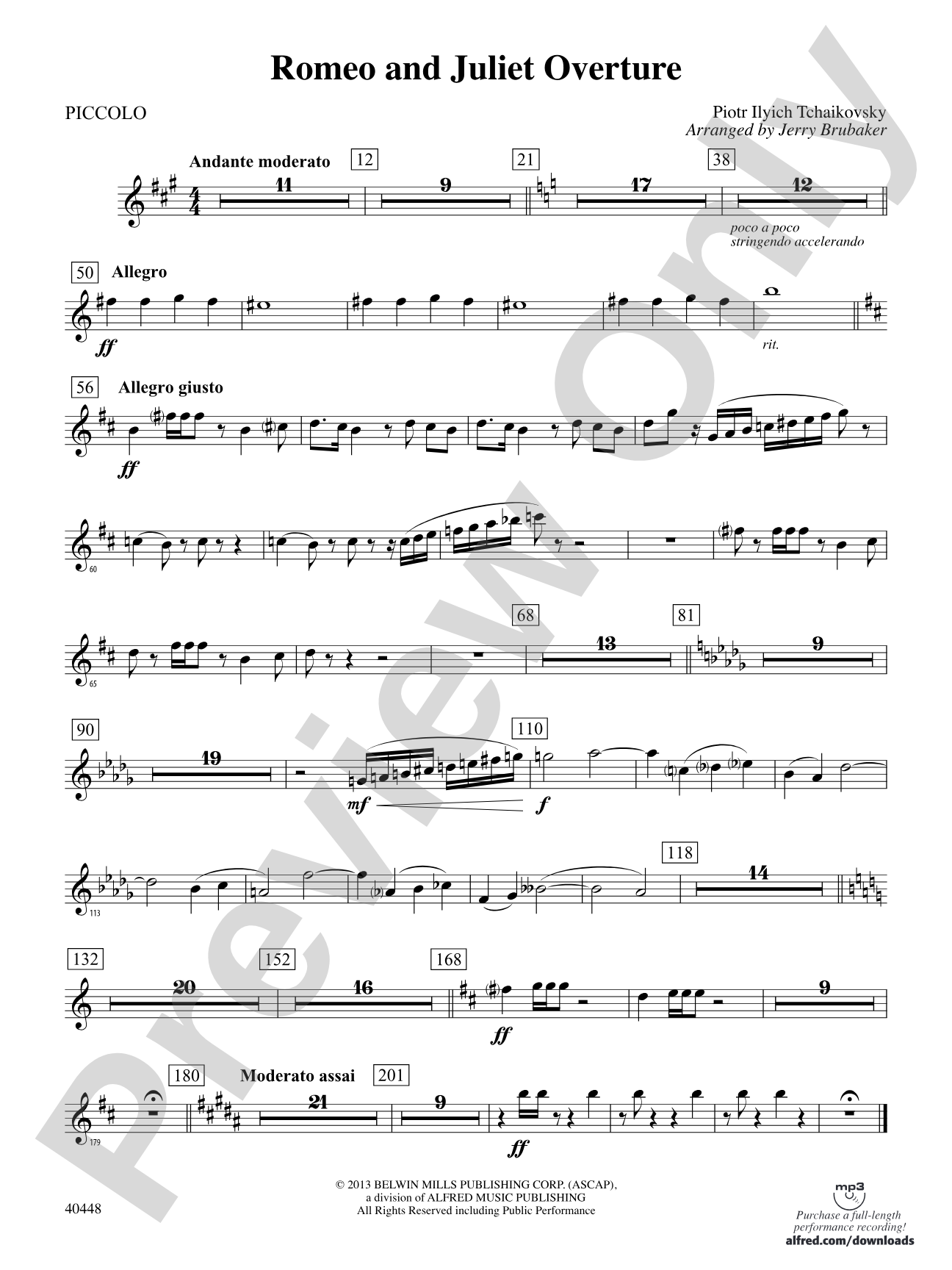 Romeo and Juliet Overture: Piccolo