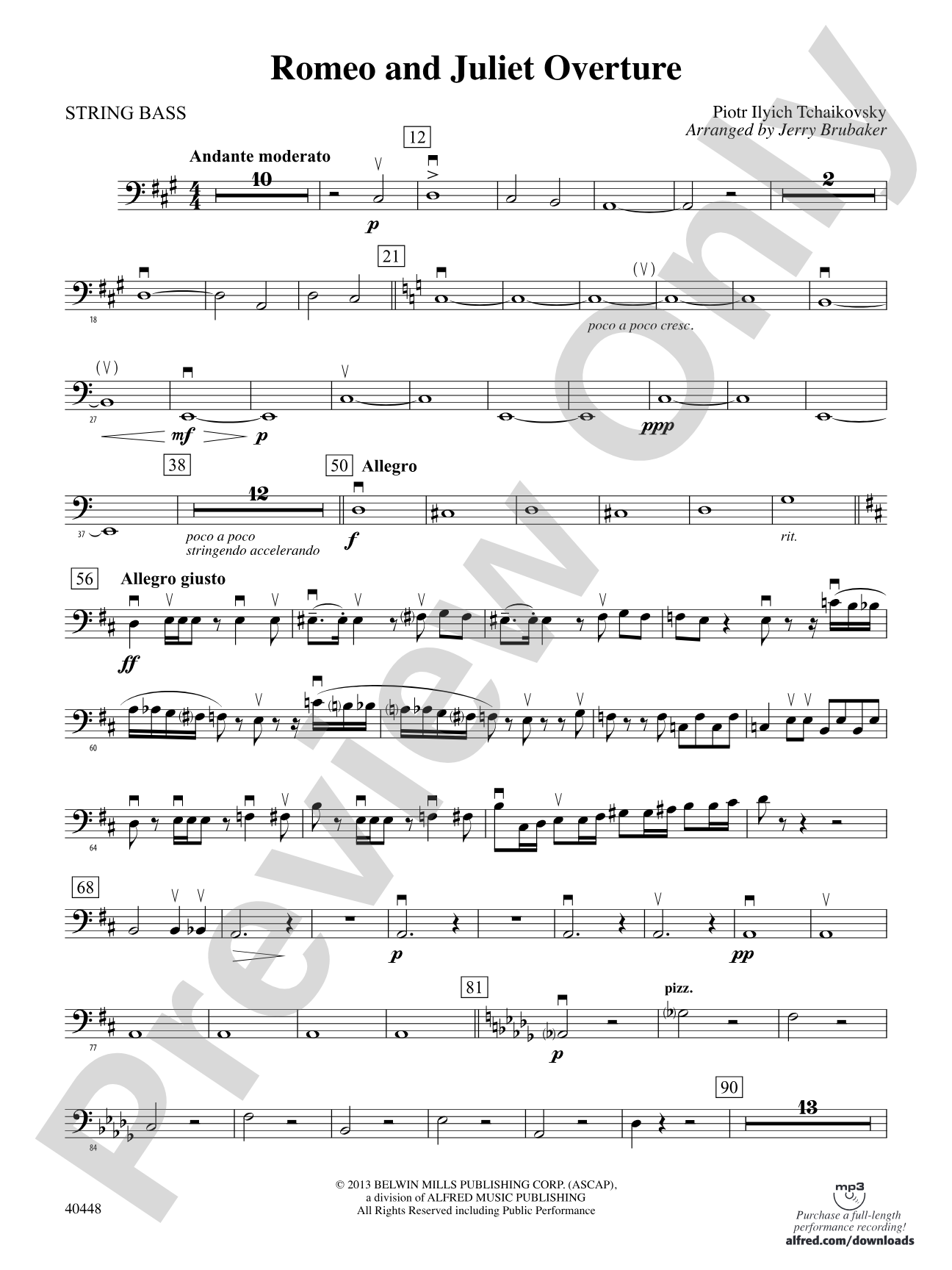 Romeo and Juliet Overture: String Bass