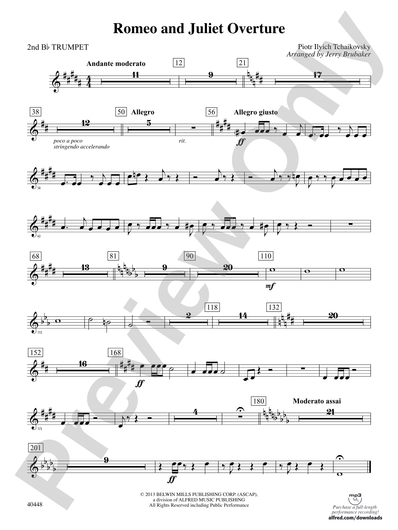 Romeo and Juliet Overture: 2nd B-flat Trumpet