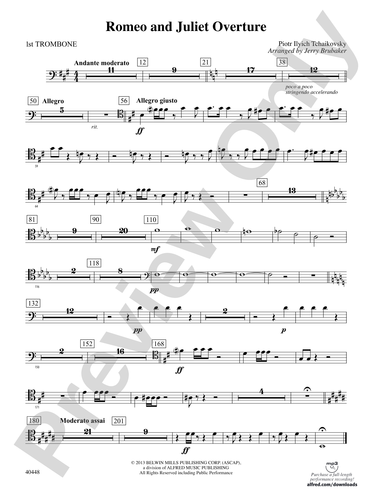 Romeo and Juliet Overture: 1st Trombone