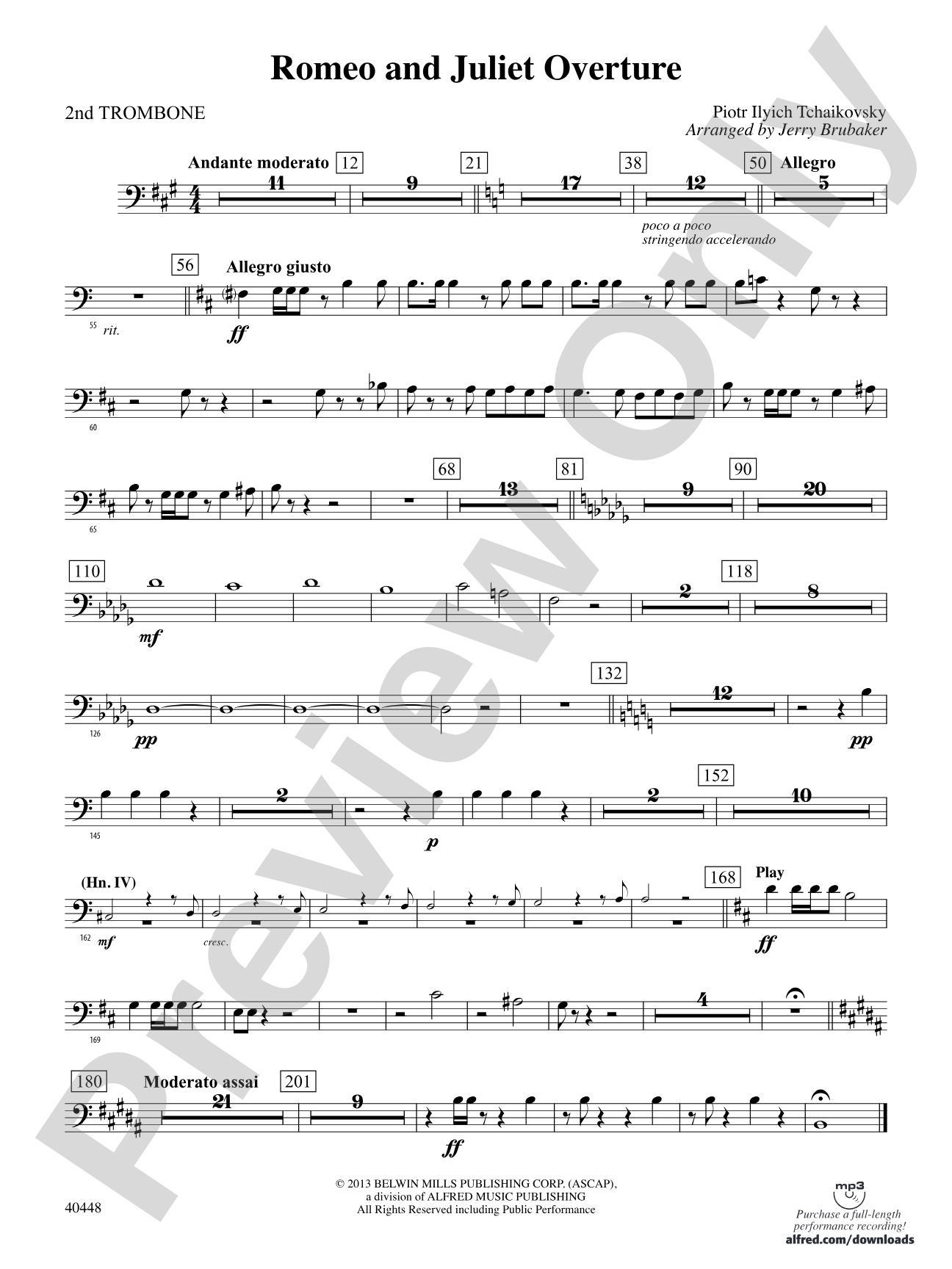 Romeo and Juliet Overture: 2nd Trombone
