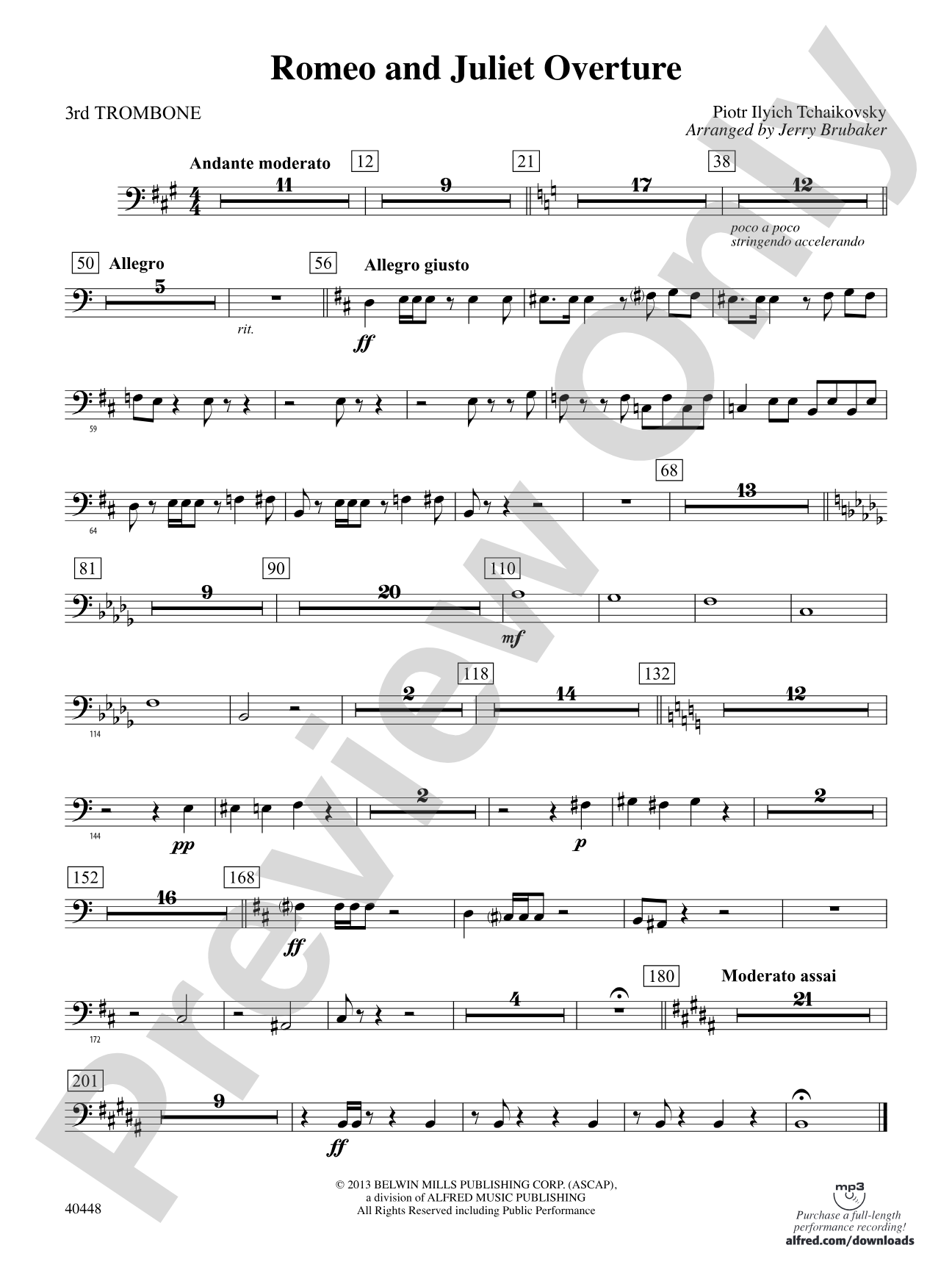 Romeo and Juliet Overture: 3rd Trombone