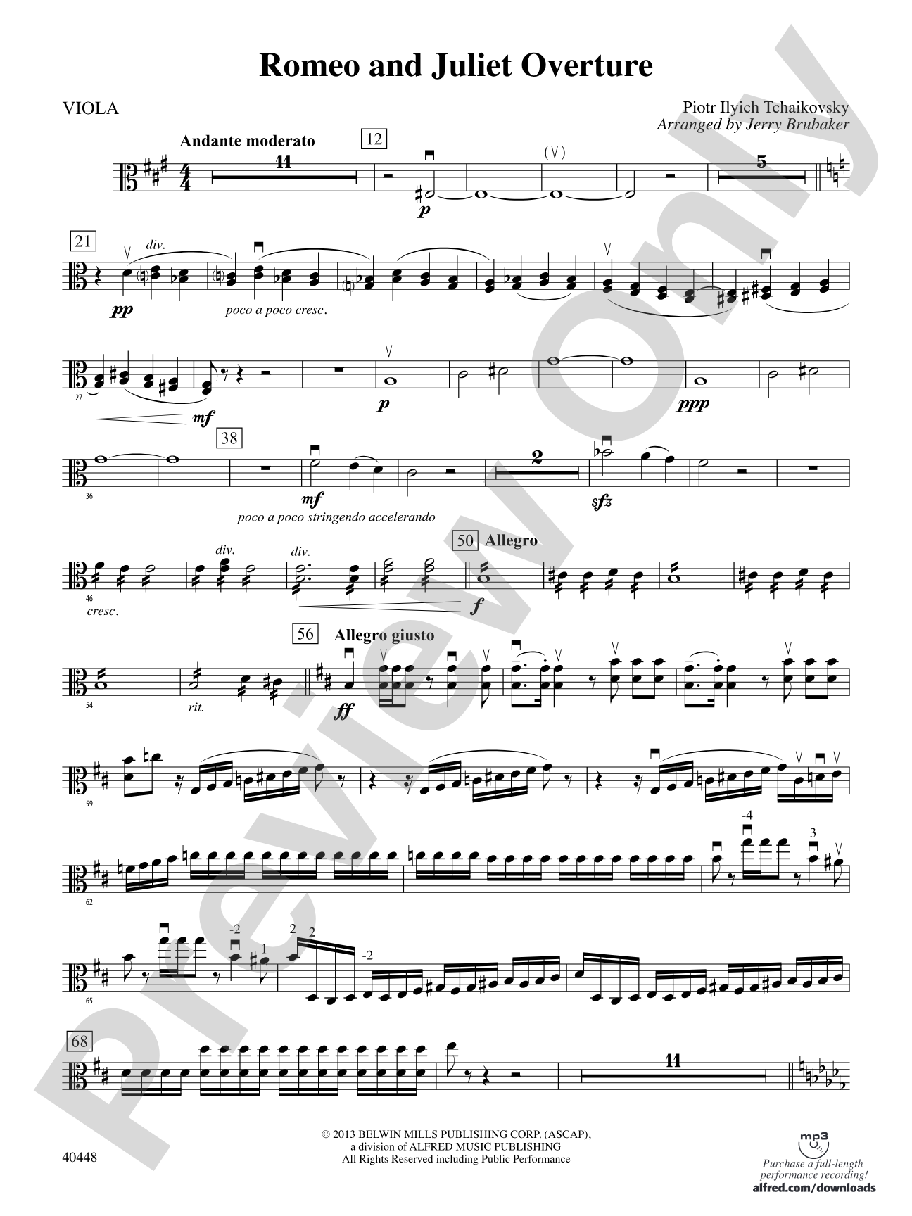 Romeo and Juliet Overture: Viola