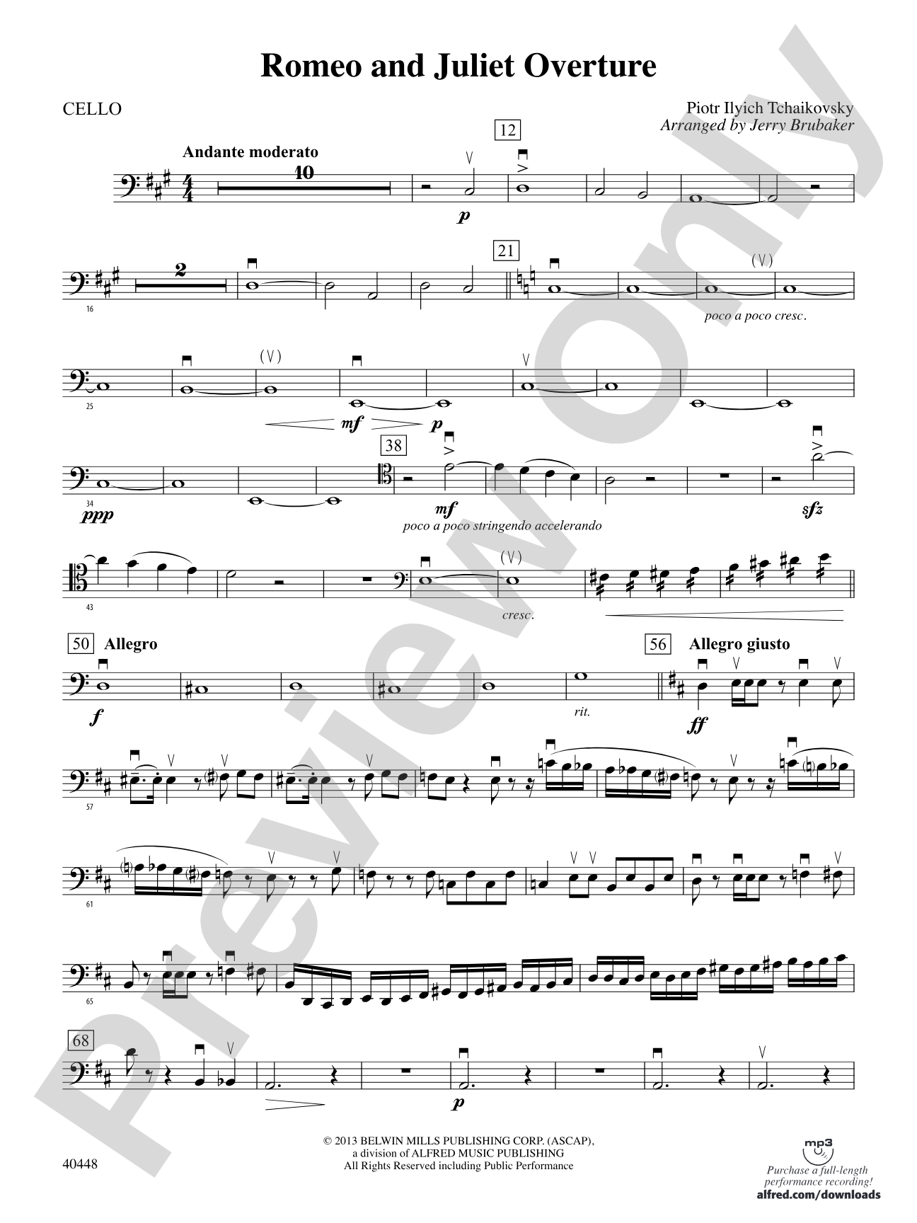 Romeo and Juliet Overture: Cello