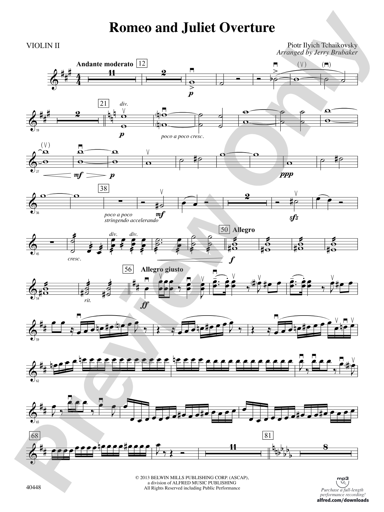 Romeo and Juliet Overture: 2nd Violin