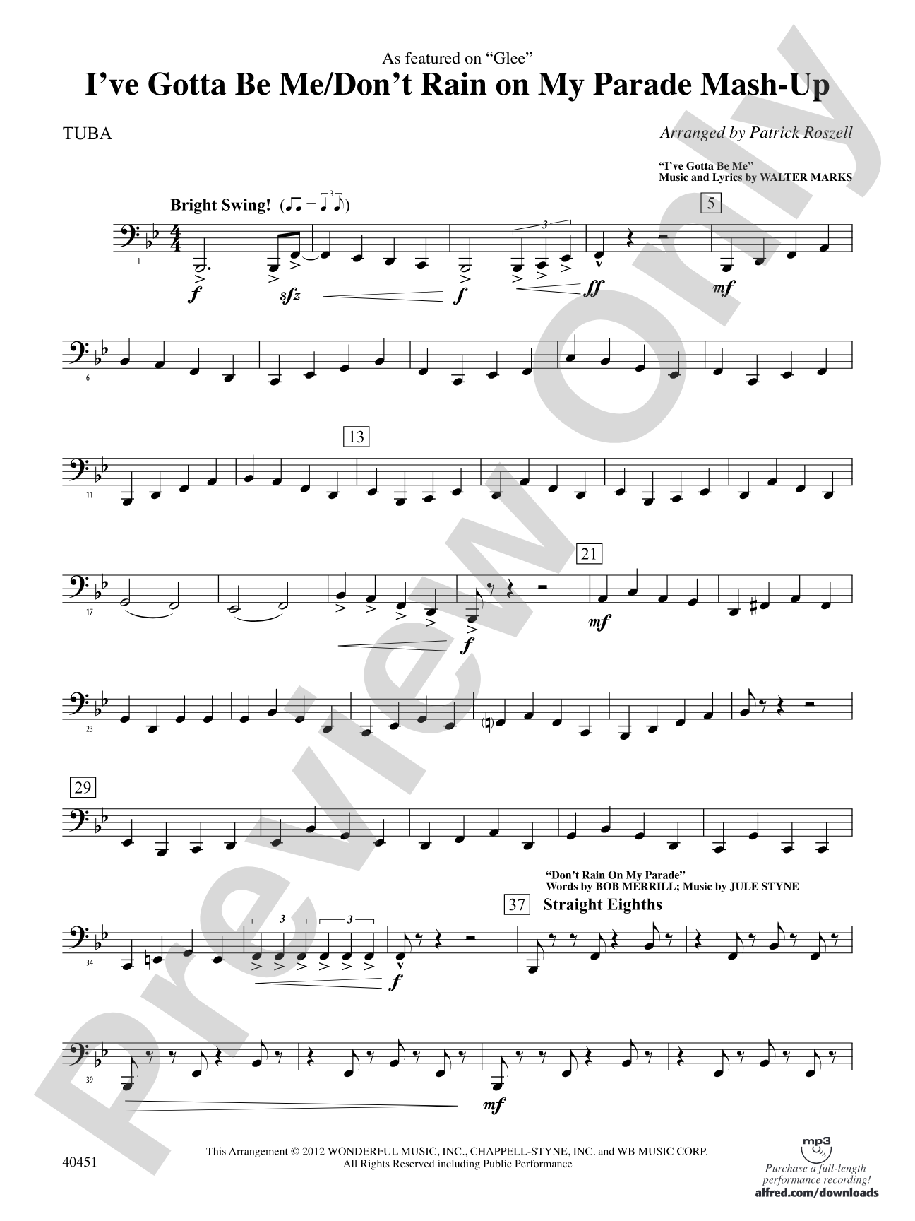 I’ve Gotta Be Me / Don’t Rain on My Parade Mash-Up: Tuba