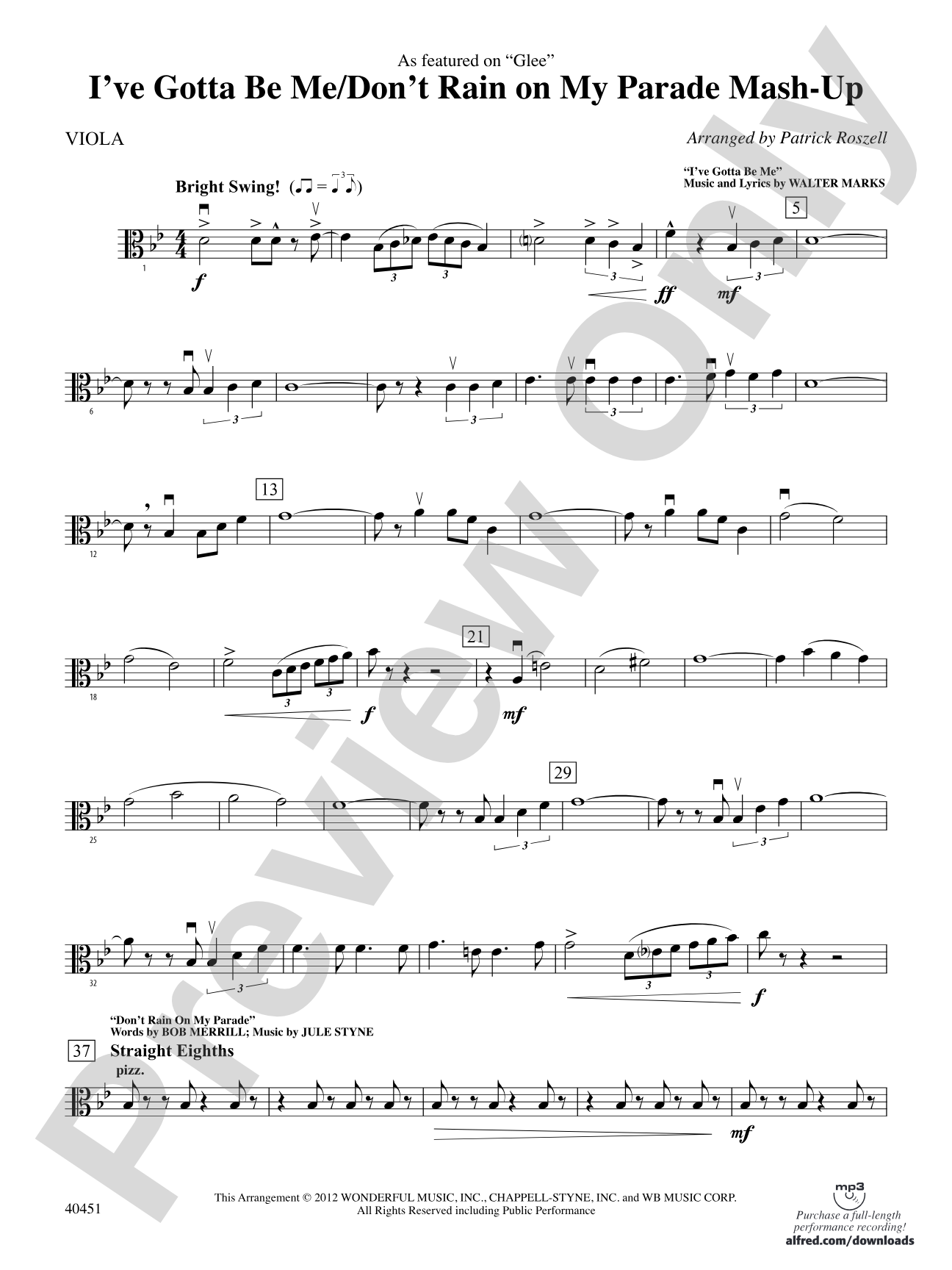 I’ve Gotta Be Me / Don’t Rain on My Parade Mash-Up: Viola