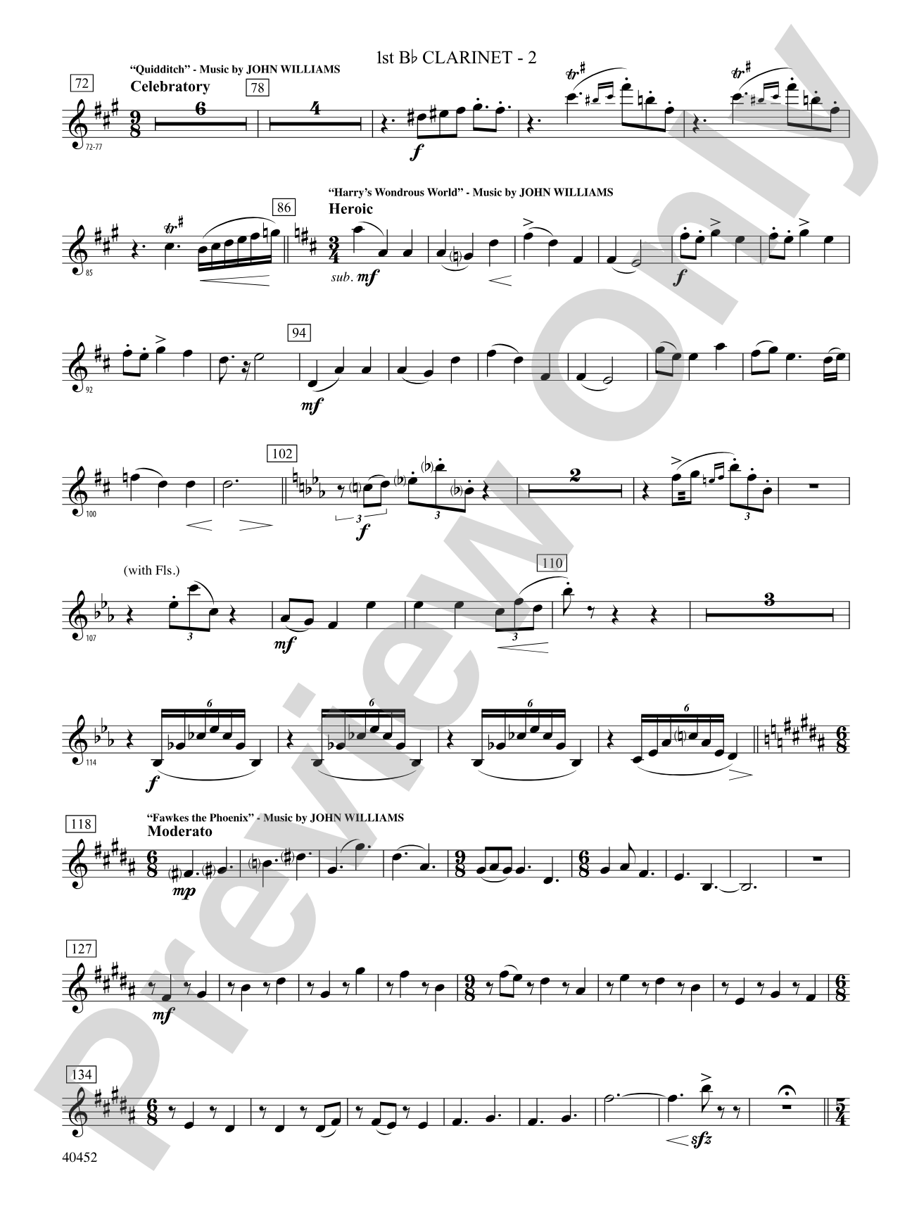 The Complete Harry Potter: 1st B-flat Clarinet