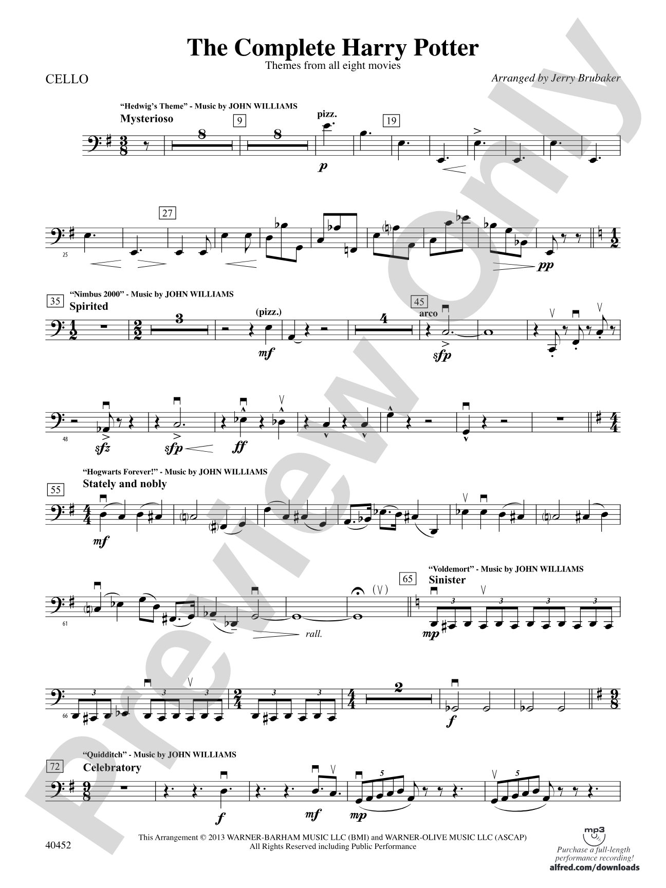 The Complete Harry Potter: Cello