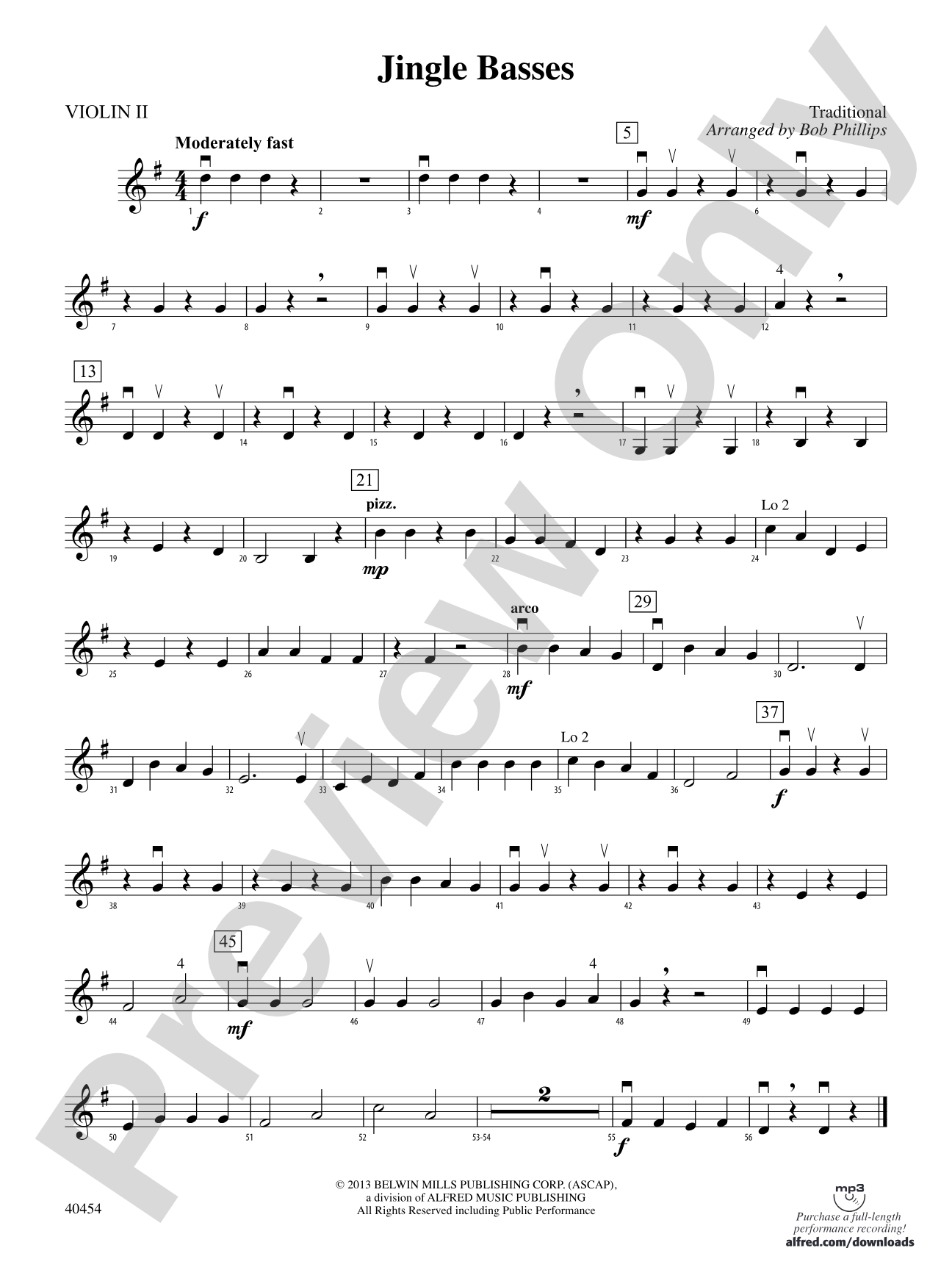 Jingle Basses: 2nd Violin